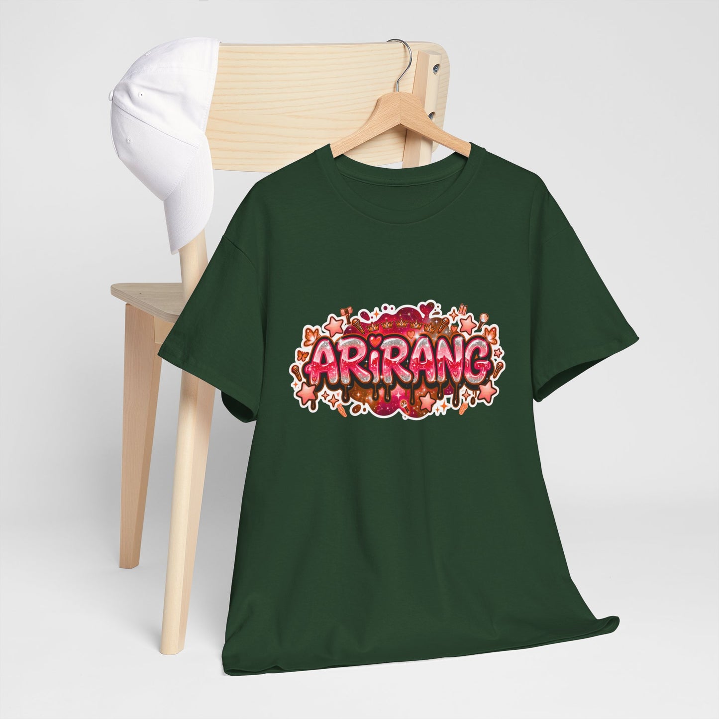 BTS Arirang Floral Graphic Tee - Korean Music Tribute Shirt