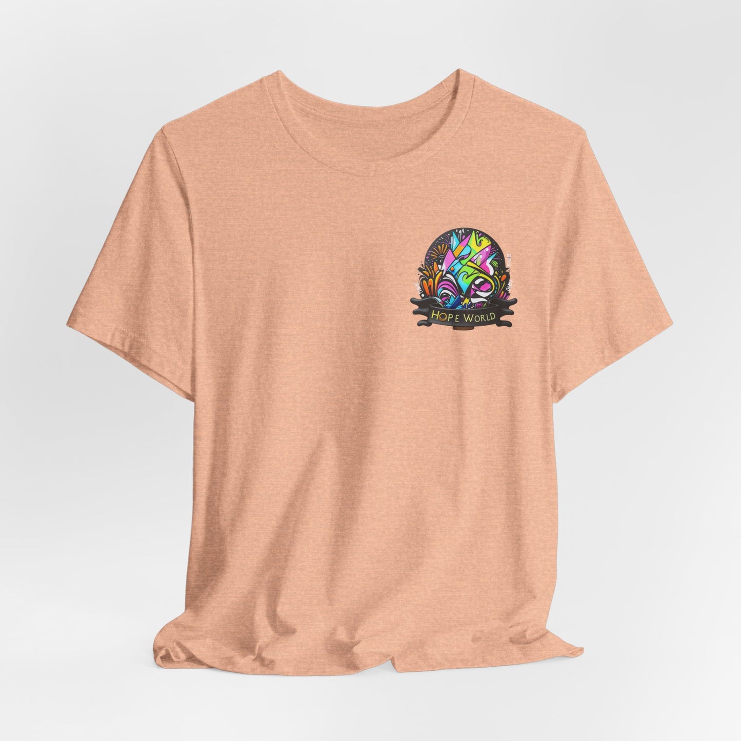 Hope World Graphic Tee — Colorful Graffiti BTS-Inspired Shirt