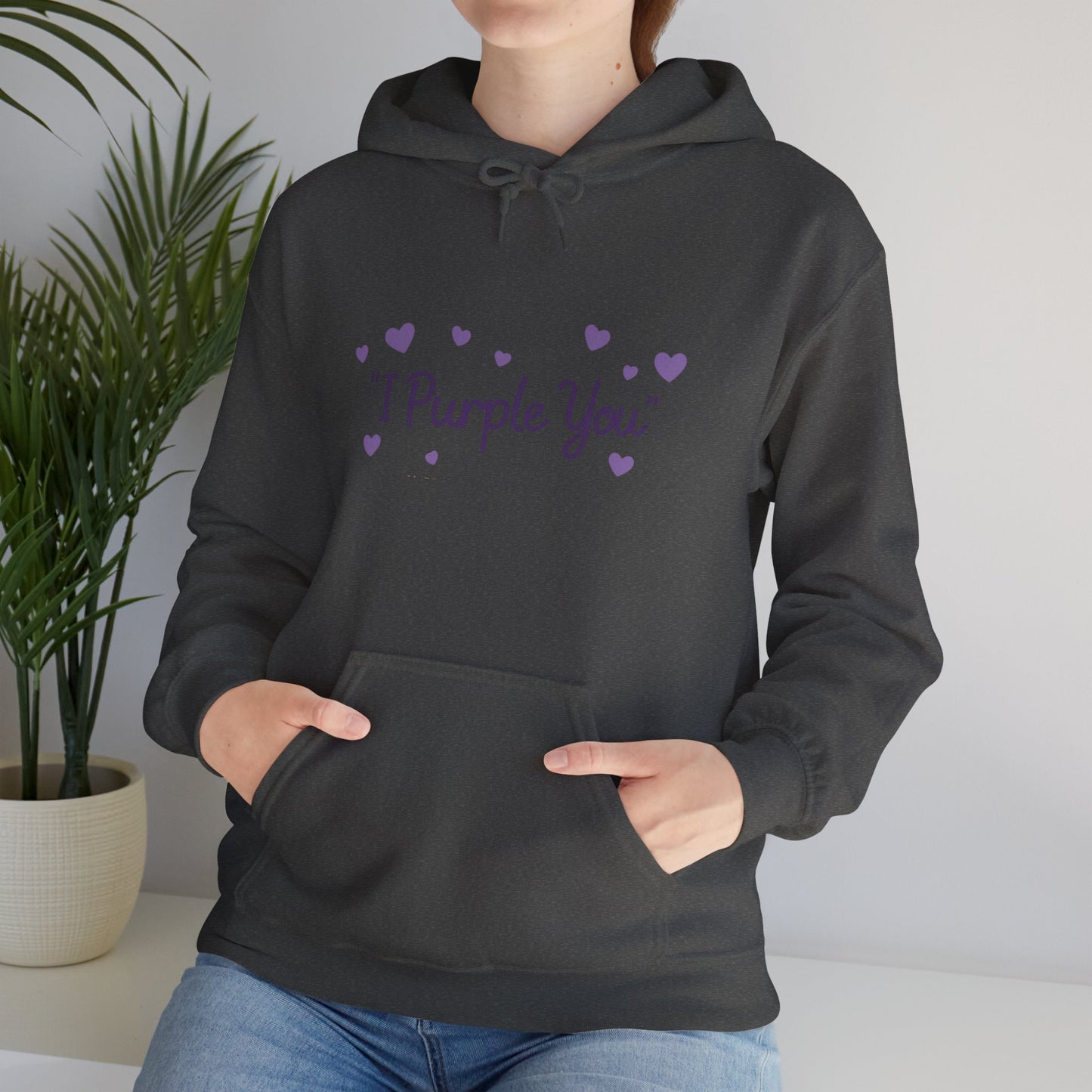 I Purple You Hoodie — Cute Purple Heart Love Pullover