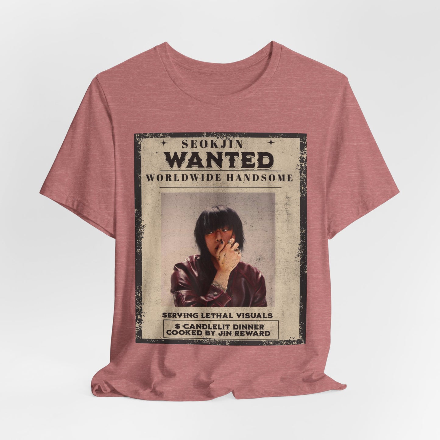 T-Shirt — 'Seokjin Wanted: Worldwide Handsome' Vintage Poster Tee