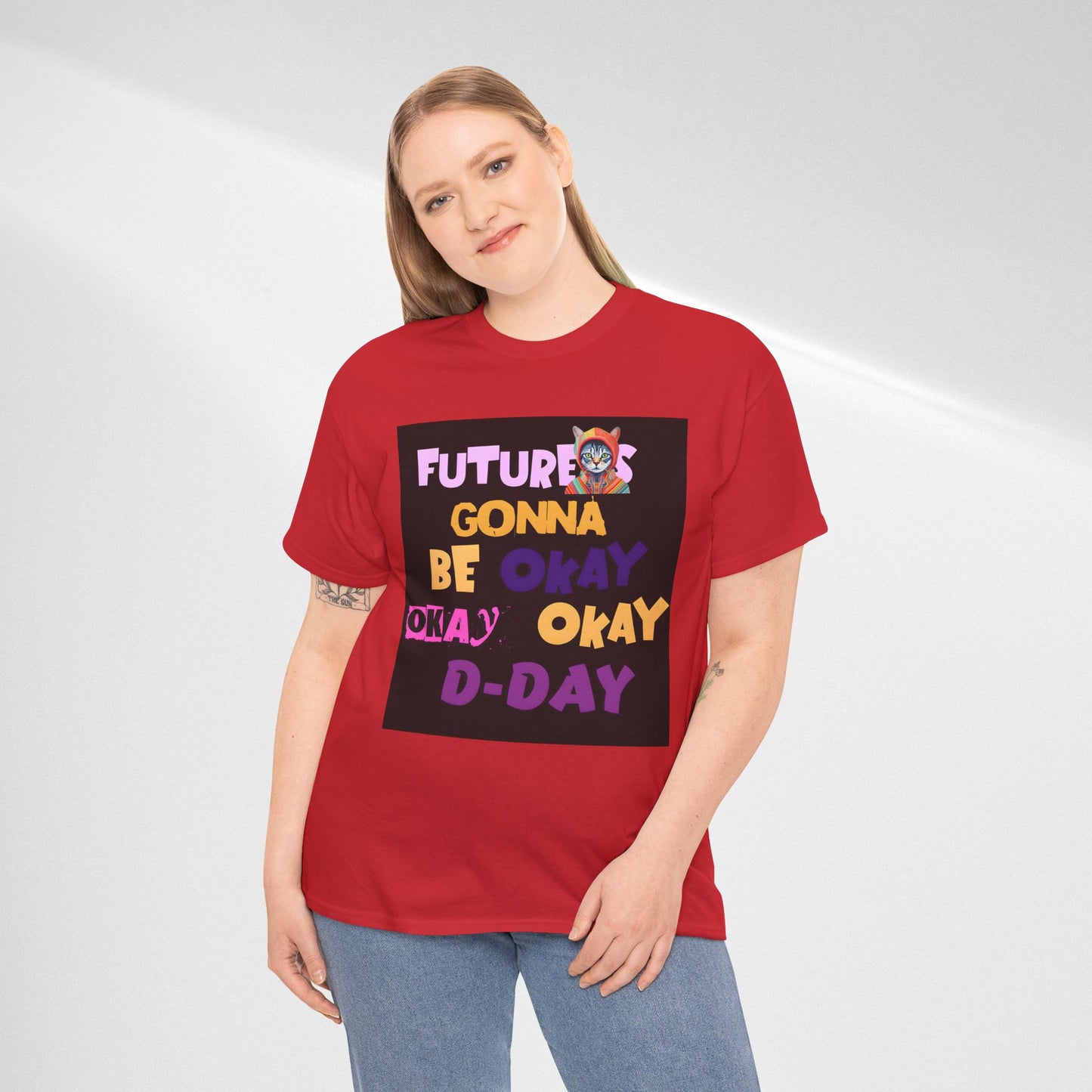 Future's Gonna Be Okay D-Day T-Shirt — Positive Retro Graphic Tee