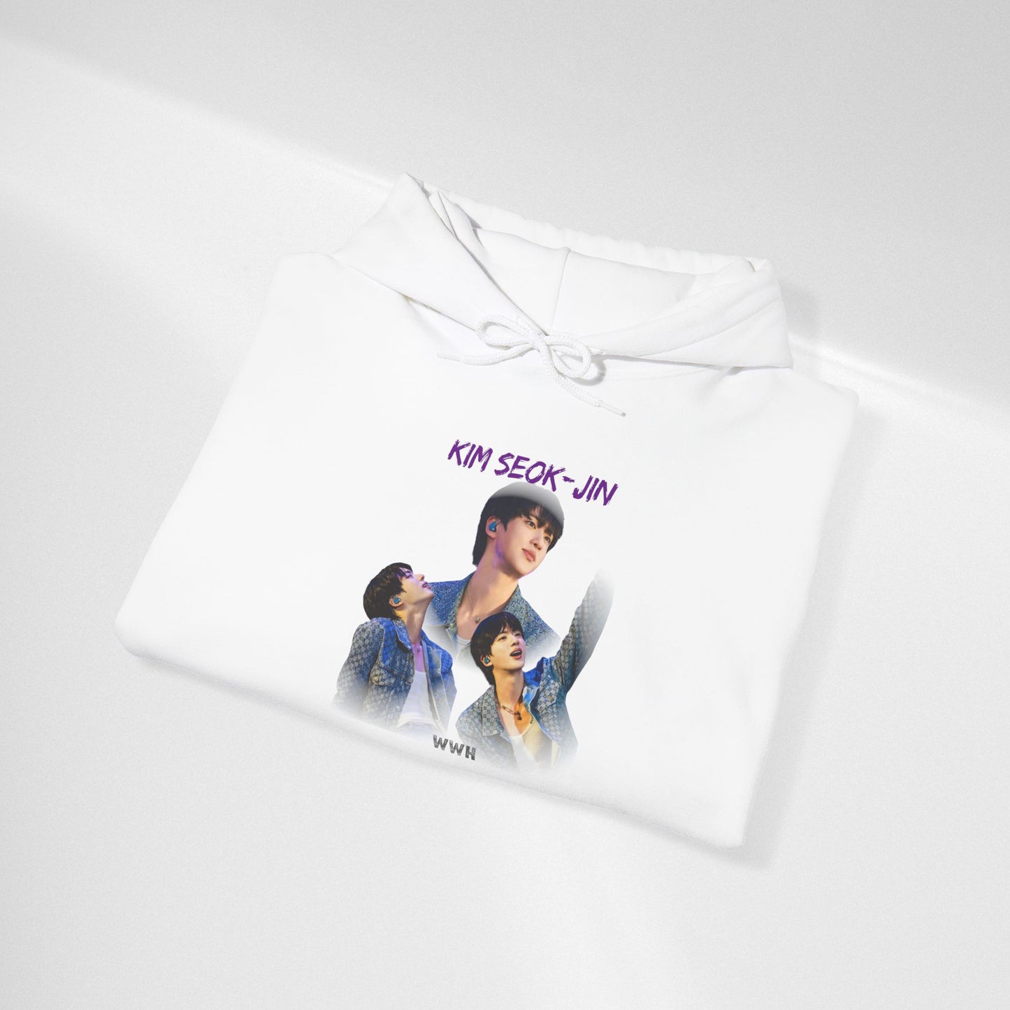 JIN Graphic Hoodie — Artistic Three-Image Portrait Design