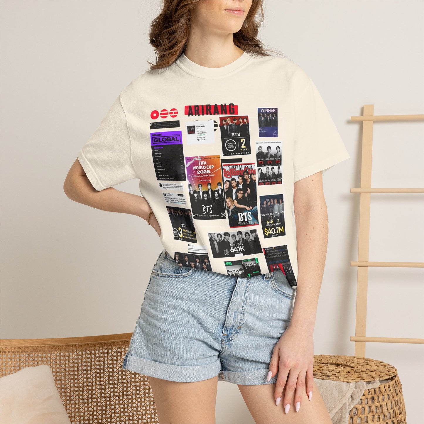 BTS  ARIRANG Collage Graphic T-Shirt — K-Pop Fan Tribute Tee