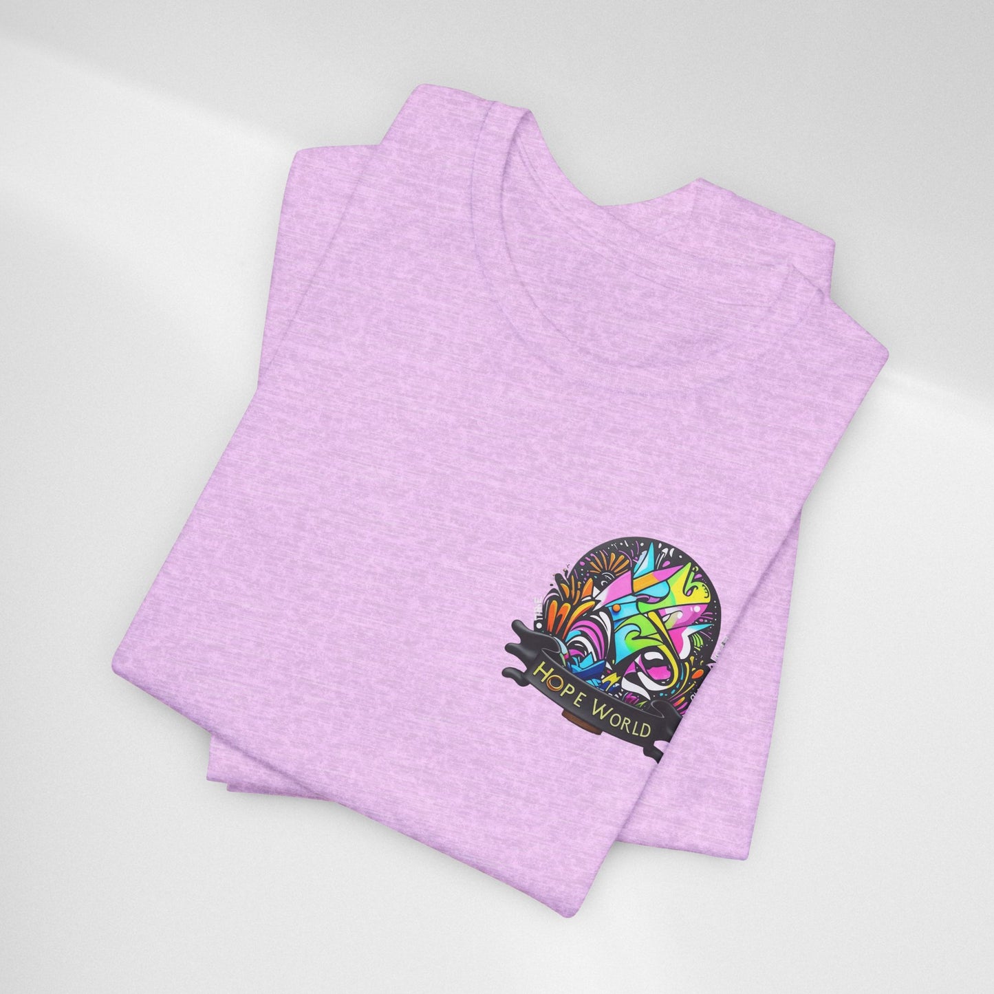 Hope World Graphic Tee — Colorful Graffiti BTS-Inspired Shirt