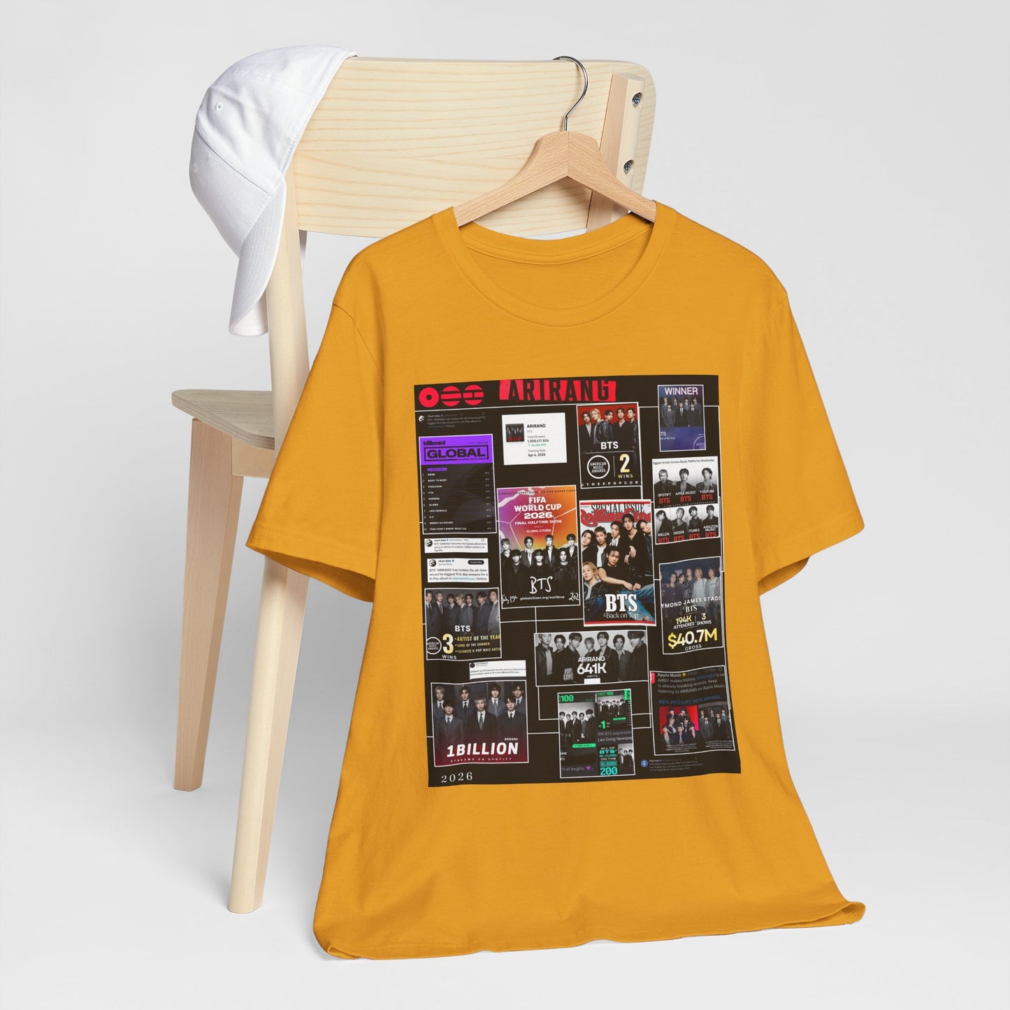 BTS  ARIRANG Collage Graphic Tee — K‑Pop Fan Tribute Shirt