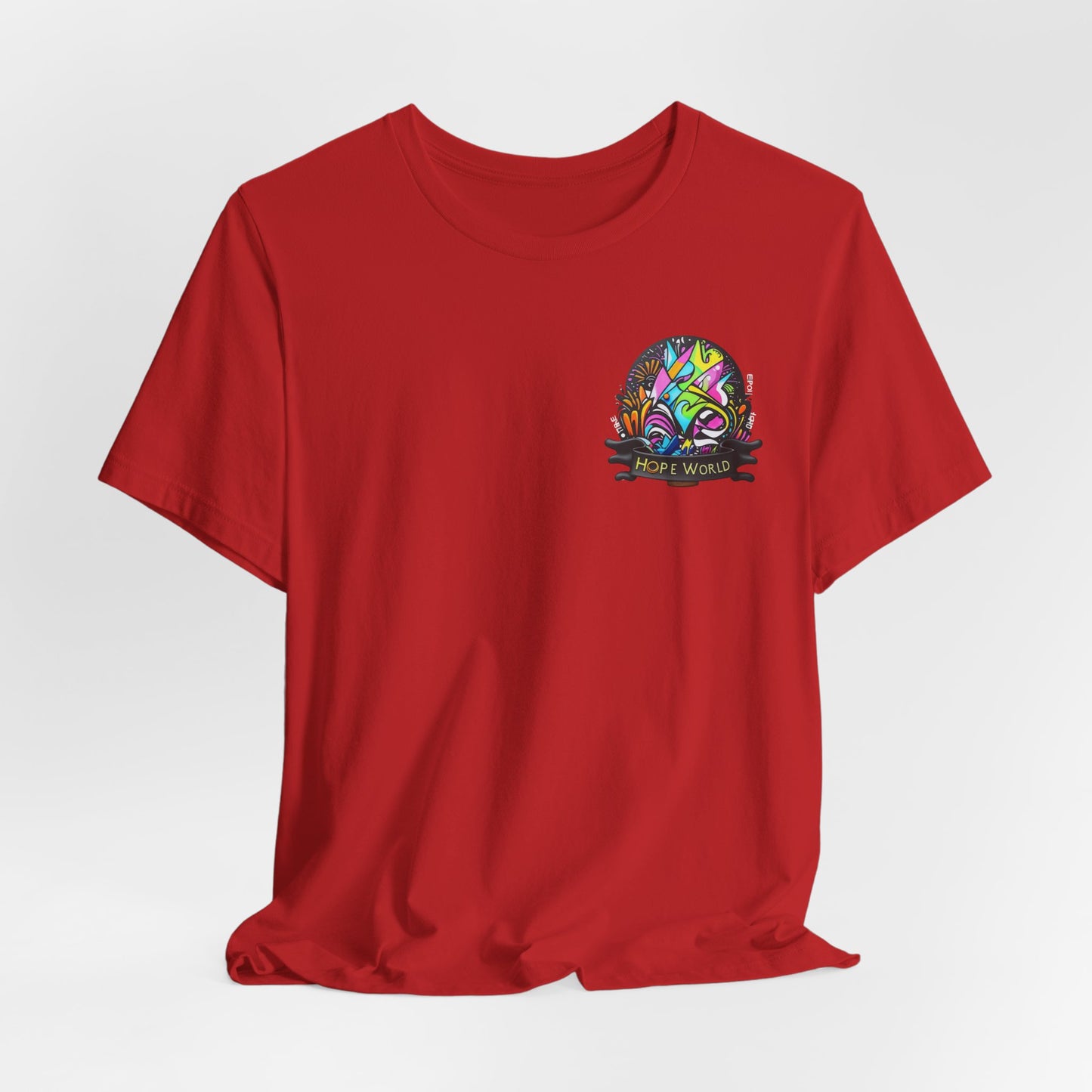 Hope World Graphic Tee — Colorful Graffiti BTS-Inspired Shirt