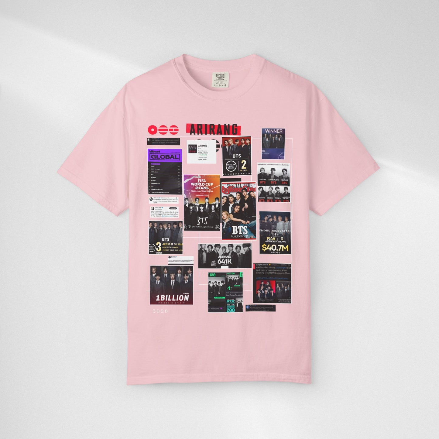 BTS  ARIRANG Collage Graphic T-Shirt — K-Pop Fan Tribute Tee
