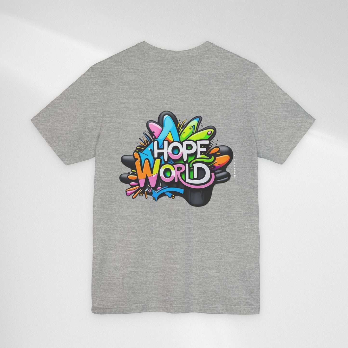 Hope World Graphic Tee — Colorful Graffiti BTS-Inspired Shirt