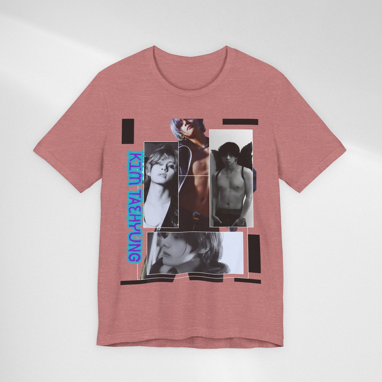 TAE Photo Collage Graphic Tee — Retro Black & White Portraits