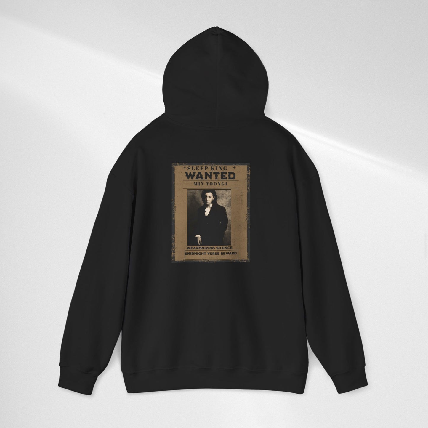 Suga Wanted Poster Hoodie — Vintage 'Wanted' Photo Sweatshirt