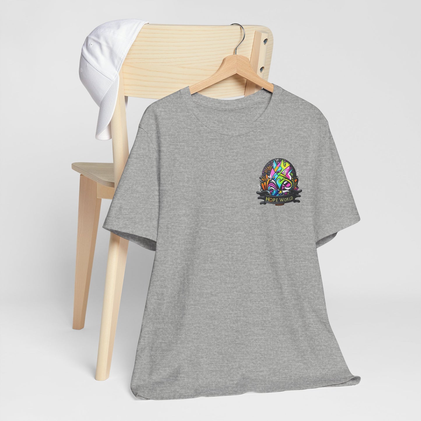 Hope World Graphic Tee — Colorful Graffiti BTS-Inspired Shirt