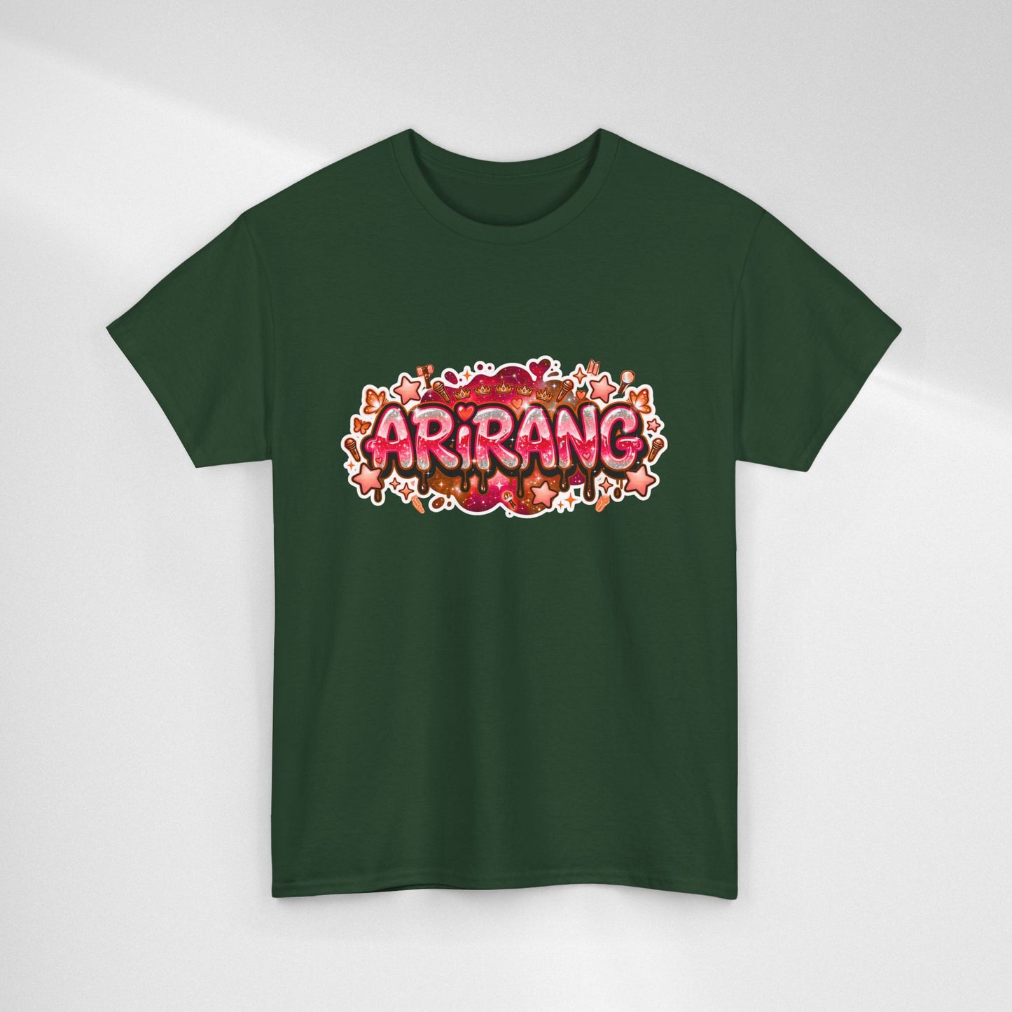 BTS Arirang Floral Graphic Tee - Korean Music Tribute Shirt