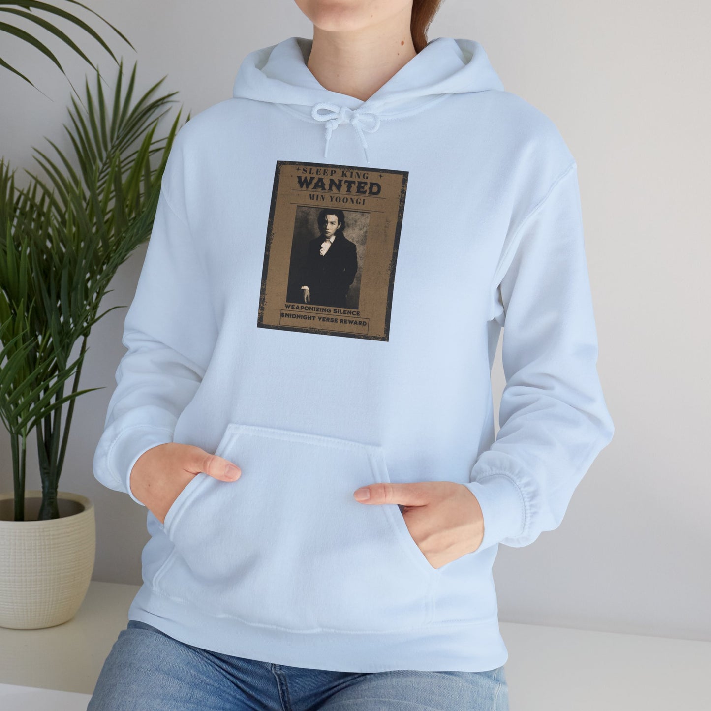 Suga Wanted Poster Hoodie — Vintage 'Wanted' Photo Sweatshirt