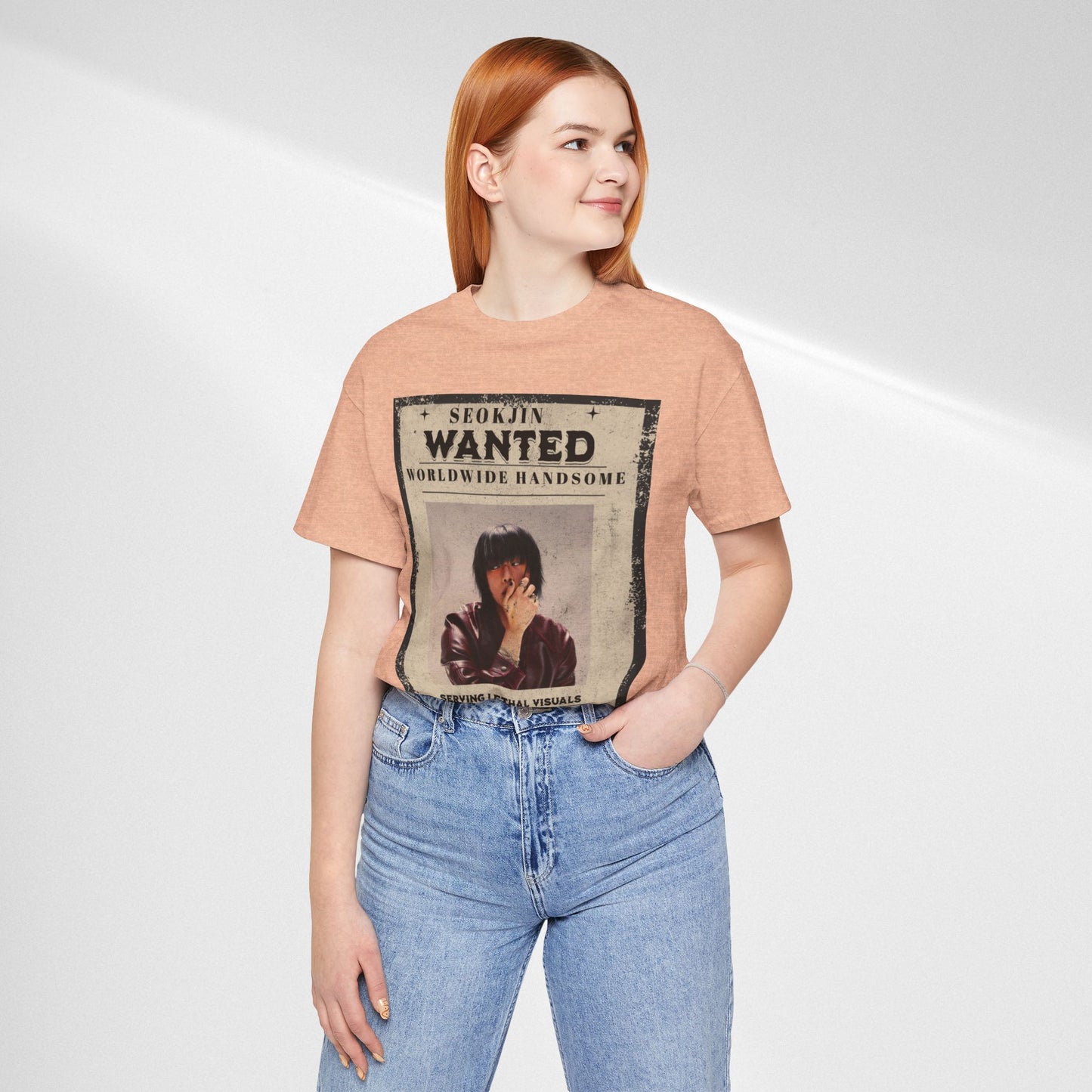 T-Shirt — 'Seokjin Wanted: Worldwide Handsome' Vintage Poster Tee