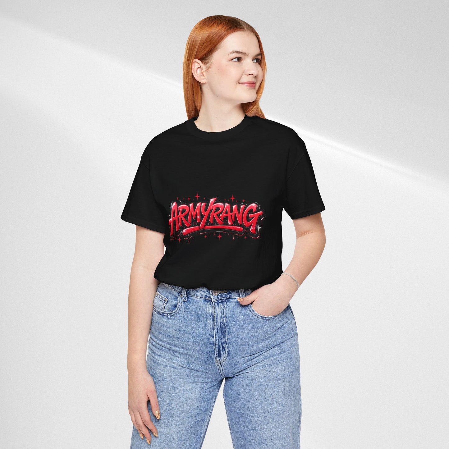 BTS T-Shirt — 'ARMYRANG' Red Graffiti Logo Tee