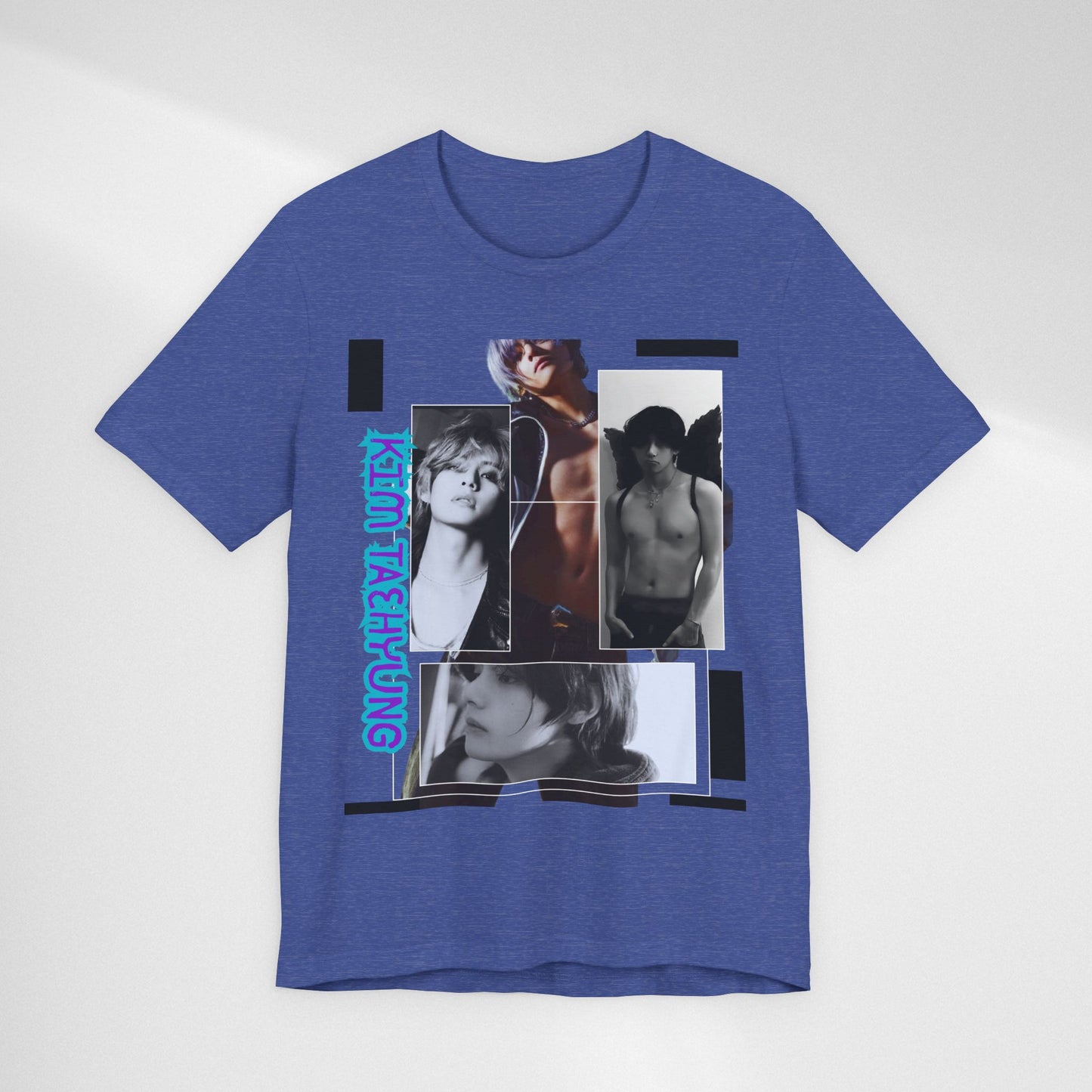 TAE Photo Collage Graphic Tee — Retro Black & White Portraits