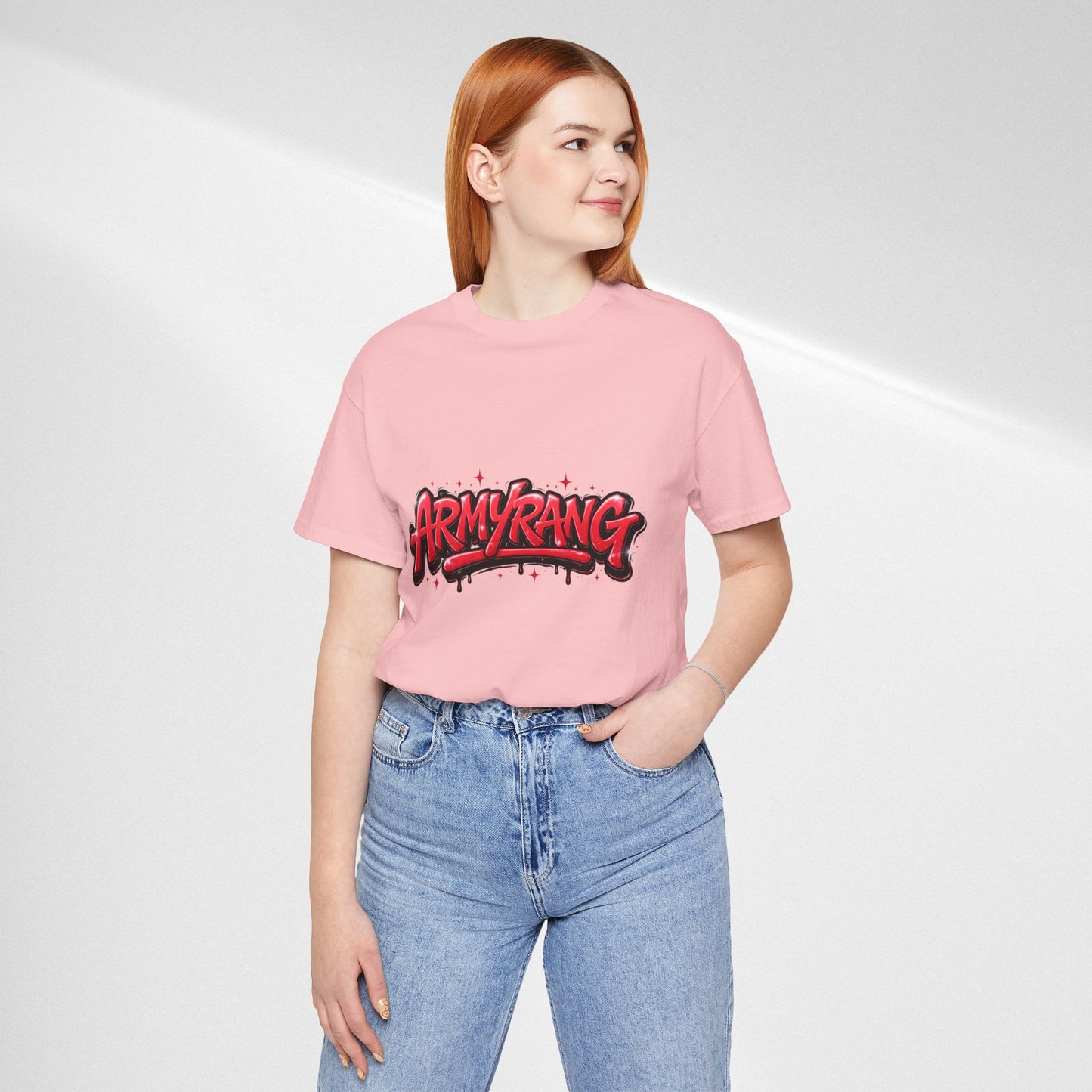 BTS T-Shirt — 'ARMYRANG' Red Graffiti Logo Tee