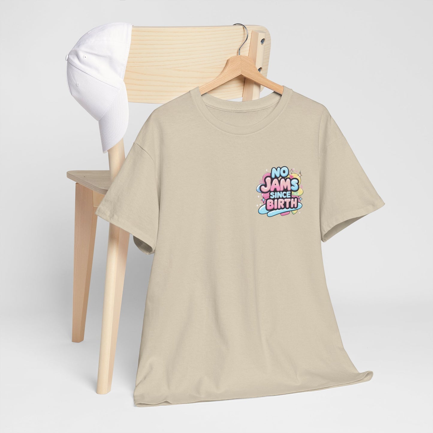 No Jams Since Birth T-Shirt — Cute Pastel Graphic Tee