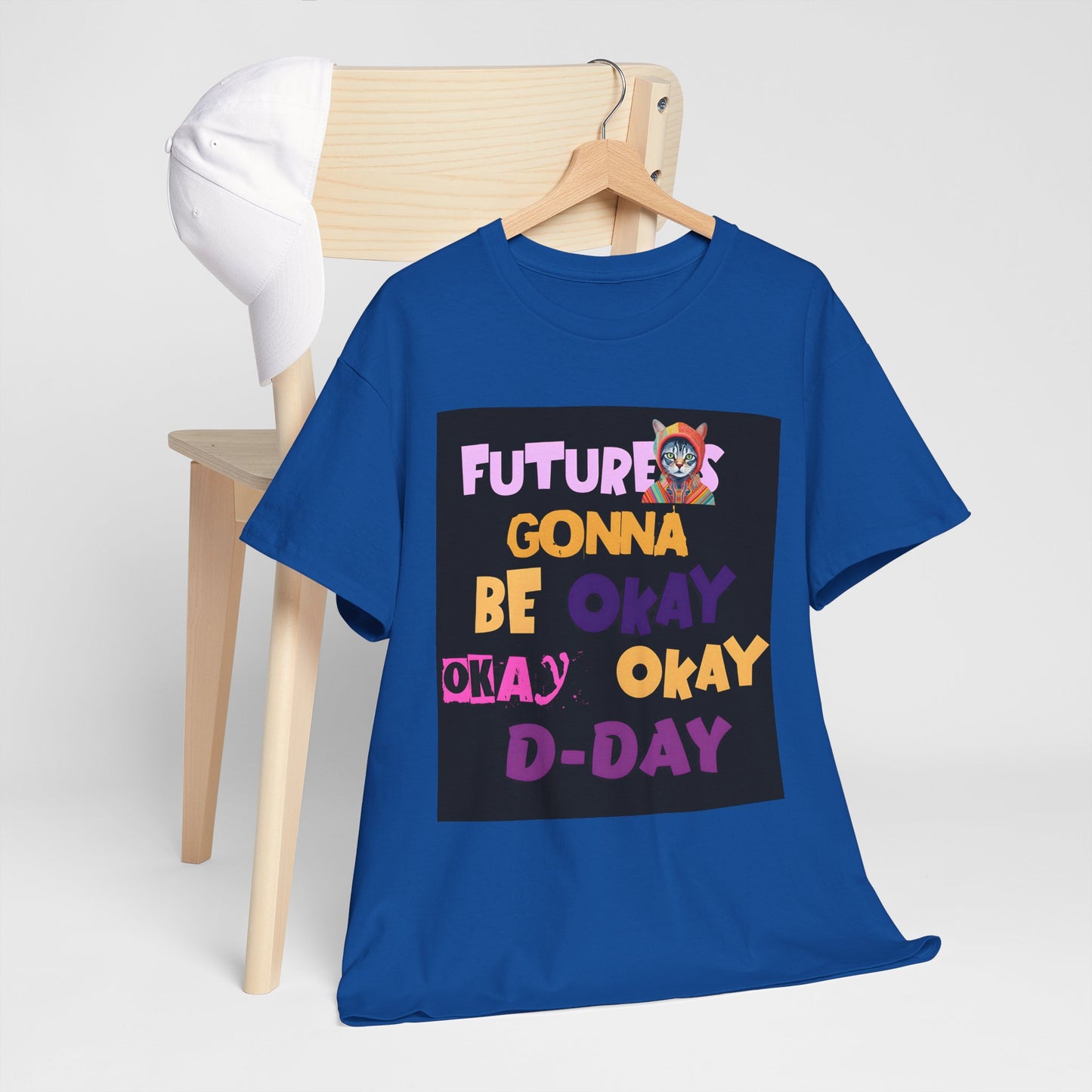 Future's Gonna Be Okay D-Day T-Shirt — Positive Retro Graphic Tee