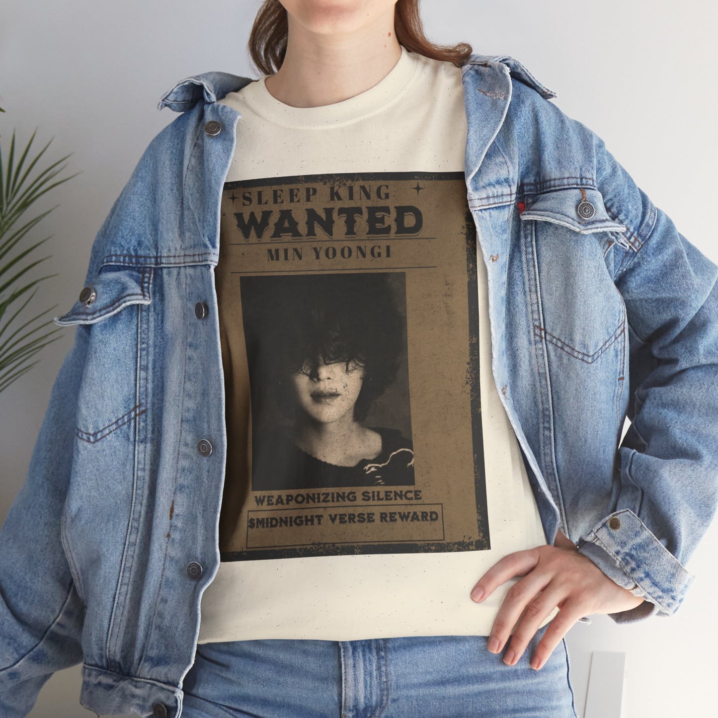 Suga Vintage “Sleeping Wanted” Retro Poster T-Shirt