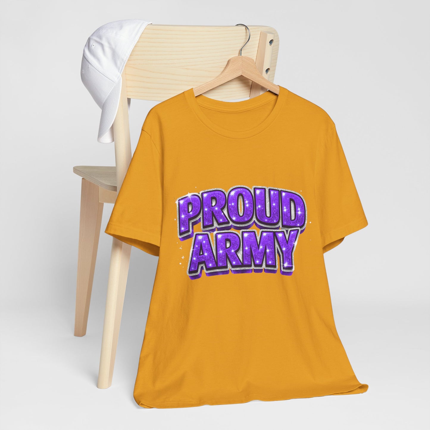 Proud Army T-Shirt — Bold Purple BTS Support Tee