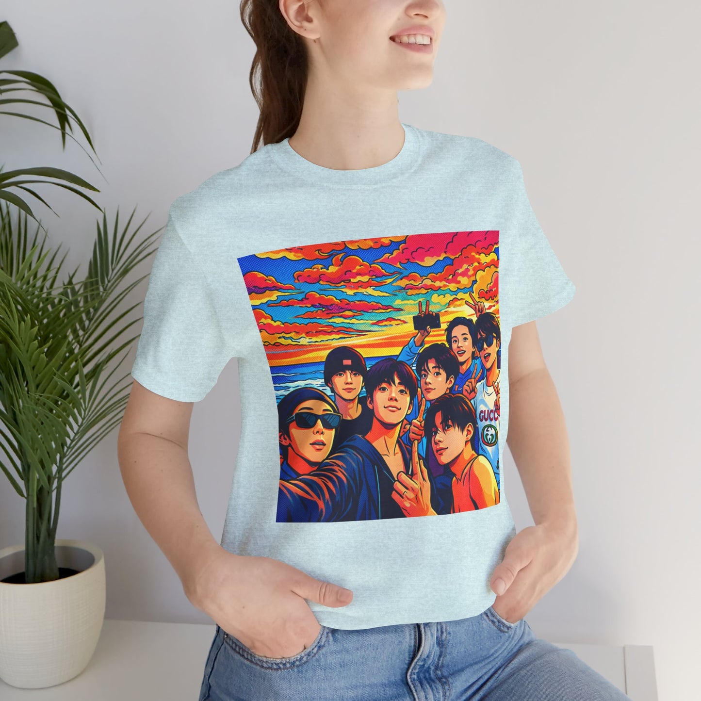 BTS Vibrant Sunset Group Portrait Tee