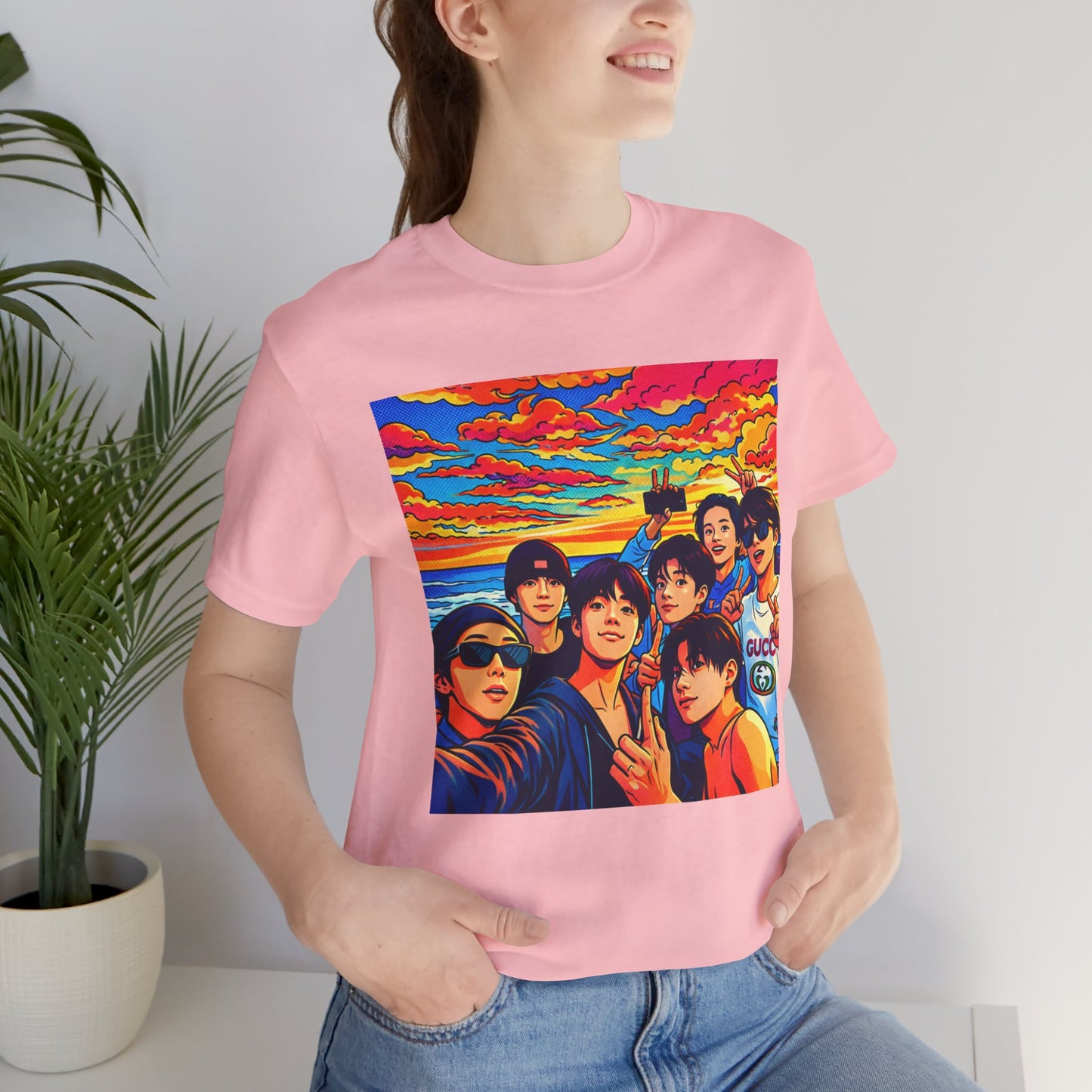 BTS Vibrant Sunset Group Portrait Tee