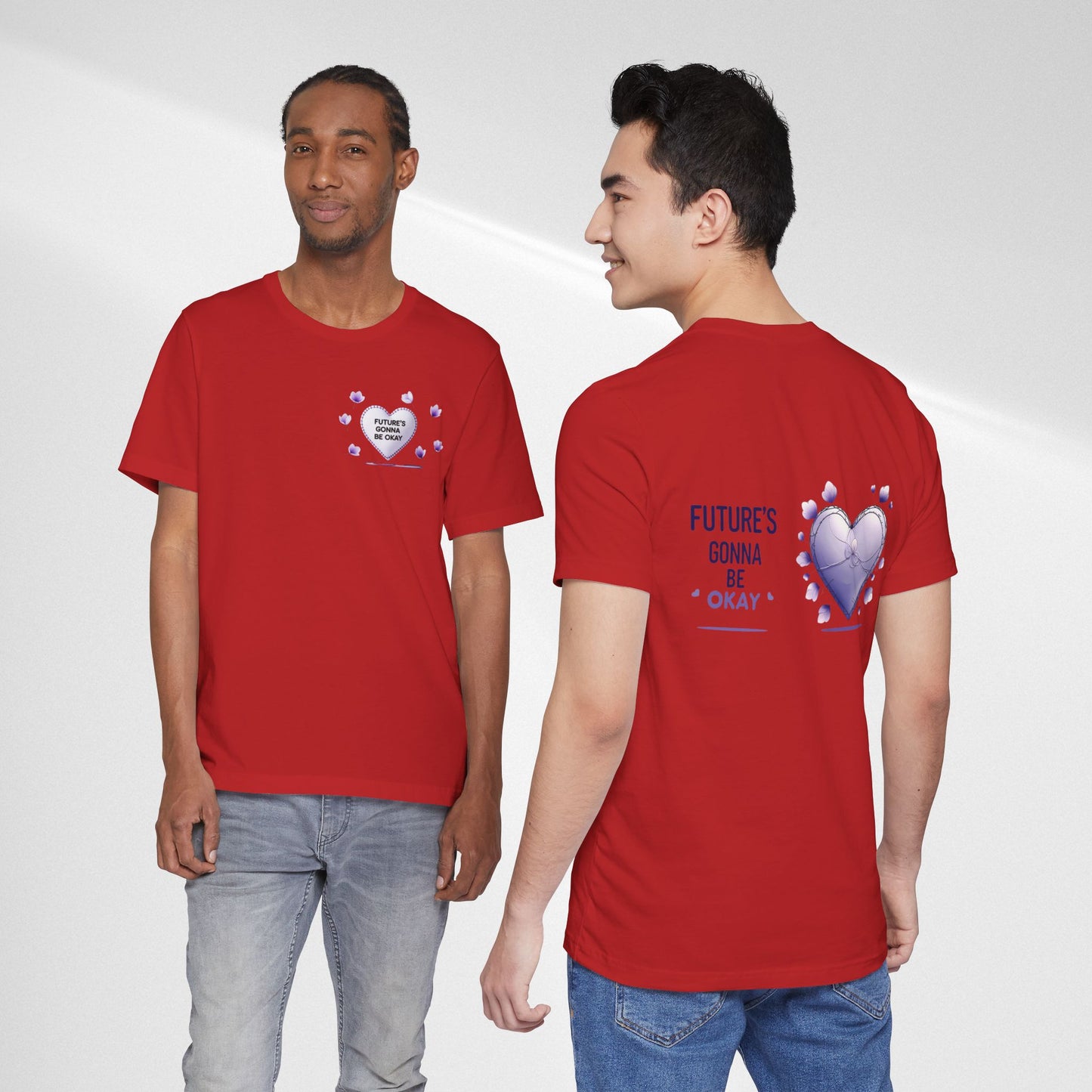Future's Gonna Be Okay T-Shirt — Purple Heart Positive Graphic Tee