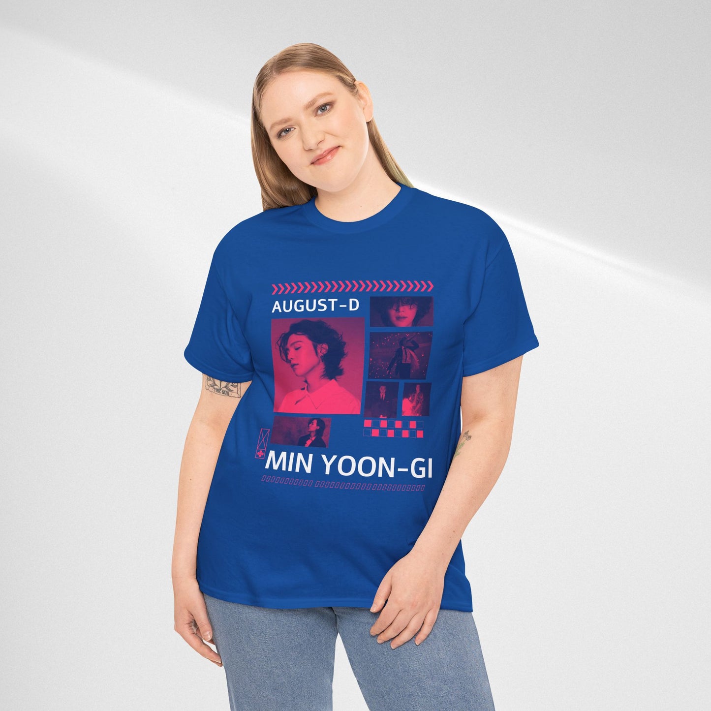 Min Yoon-Gi Photo Grid Tee — K‑Pop BTS August‑D Fan Shirt