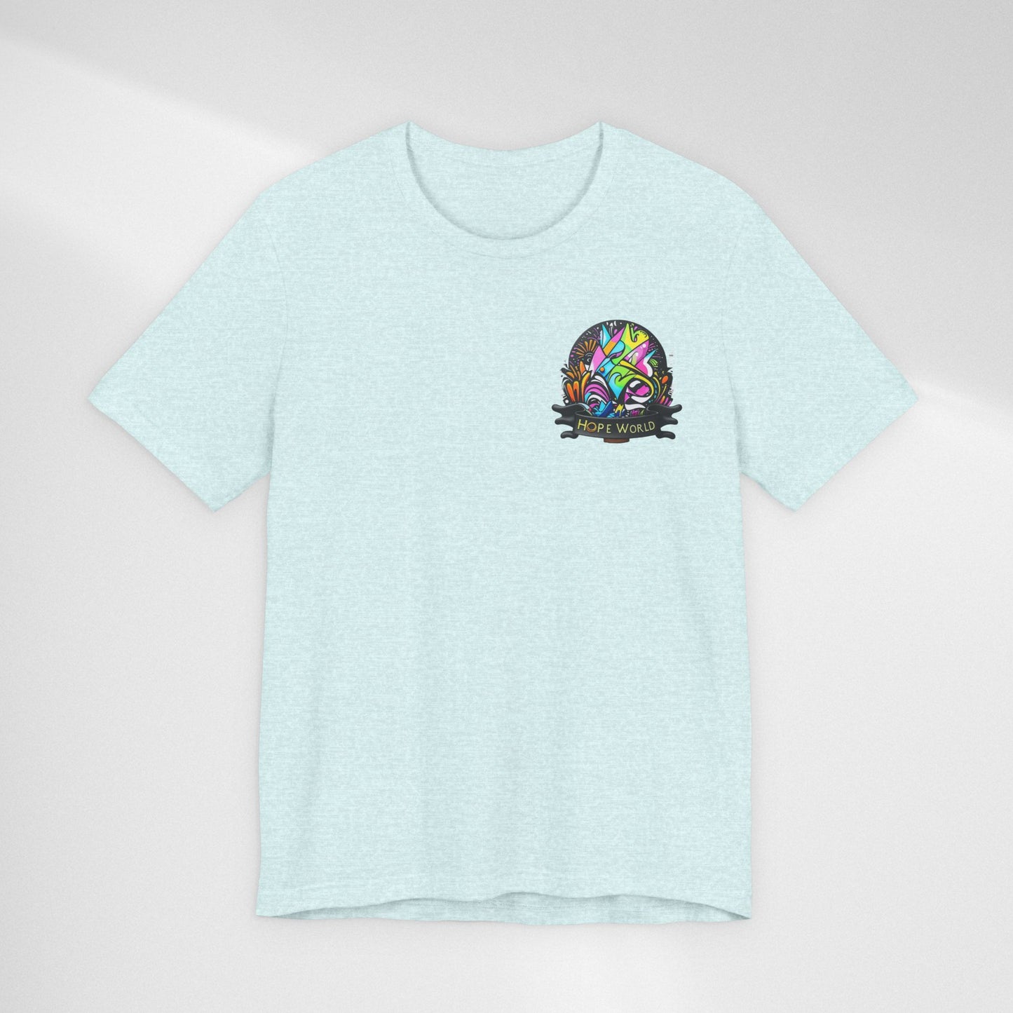 Hope World Graphic Tee — Colorful Graffiti BTS-Inspired Shirt