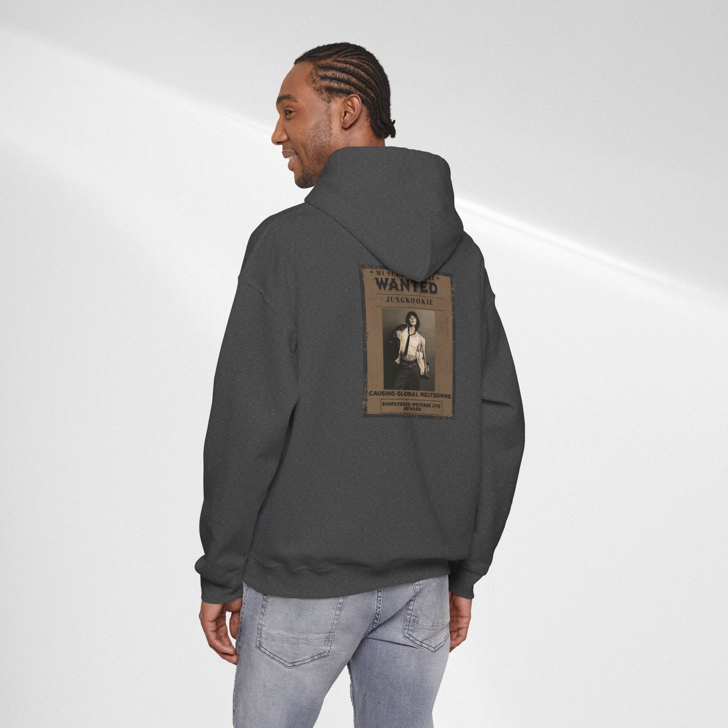 Hoodie — Vintage JK 'WANTED' Poster Graphic Pullover