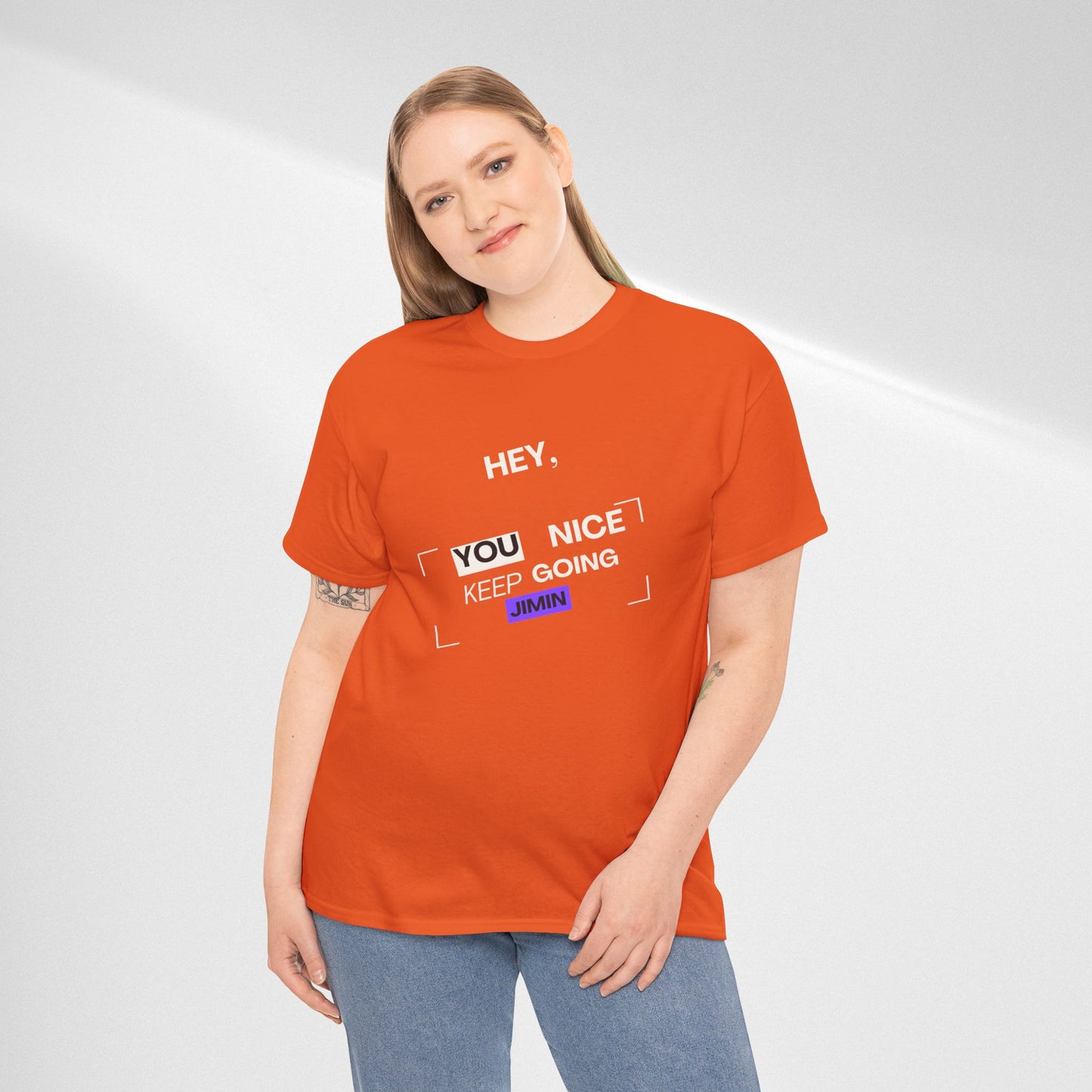 Motivational Tee — "Hey, You Nice Keep Going" Inspirational Graphic T-Shirt