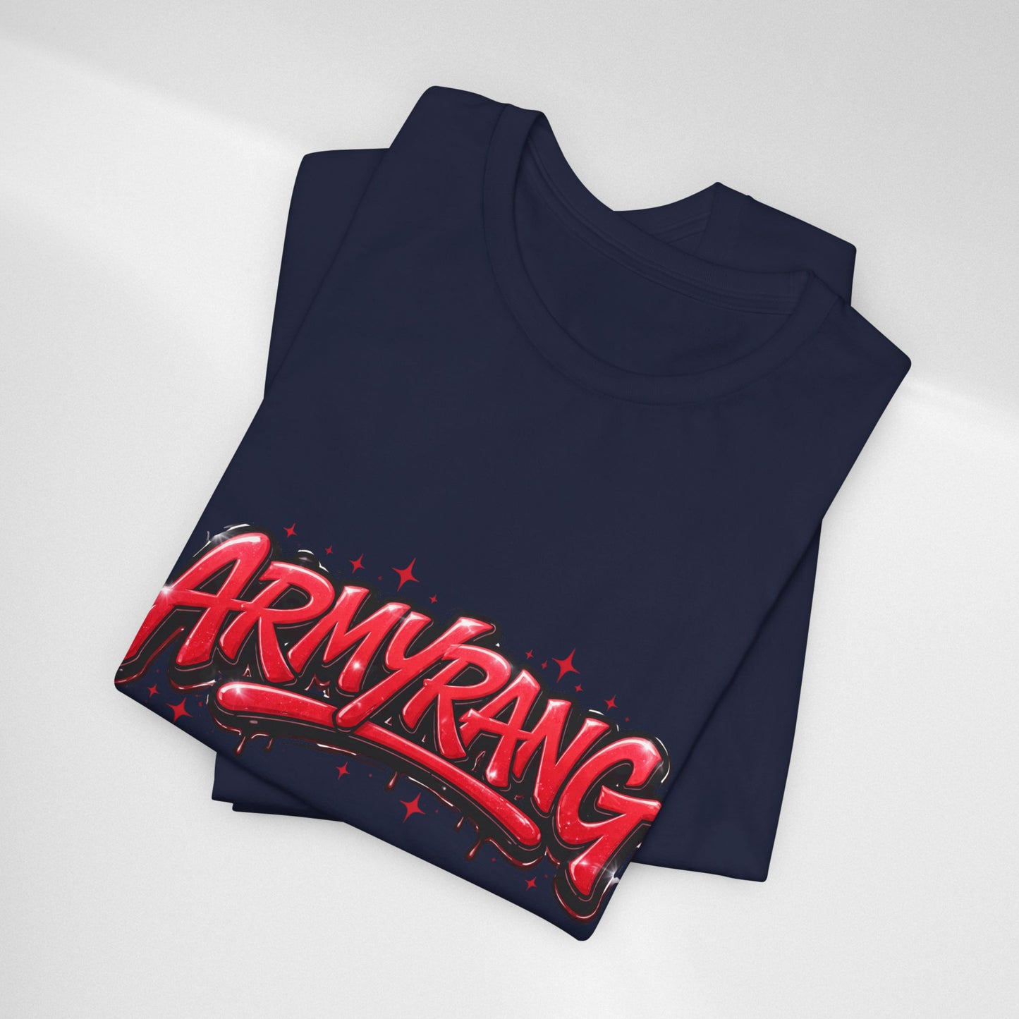 BTS T-Shirt — 'ARMYRANG' Red Graffiti Logo Tee