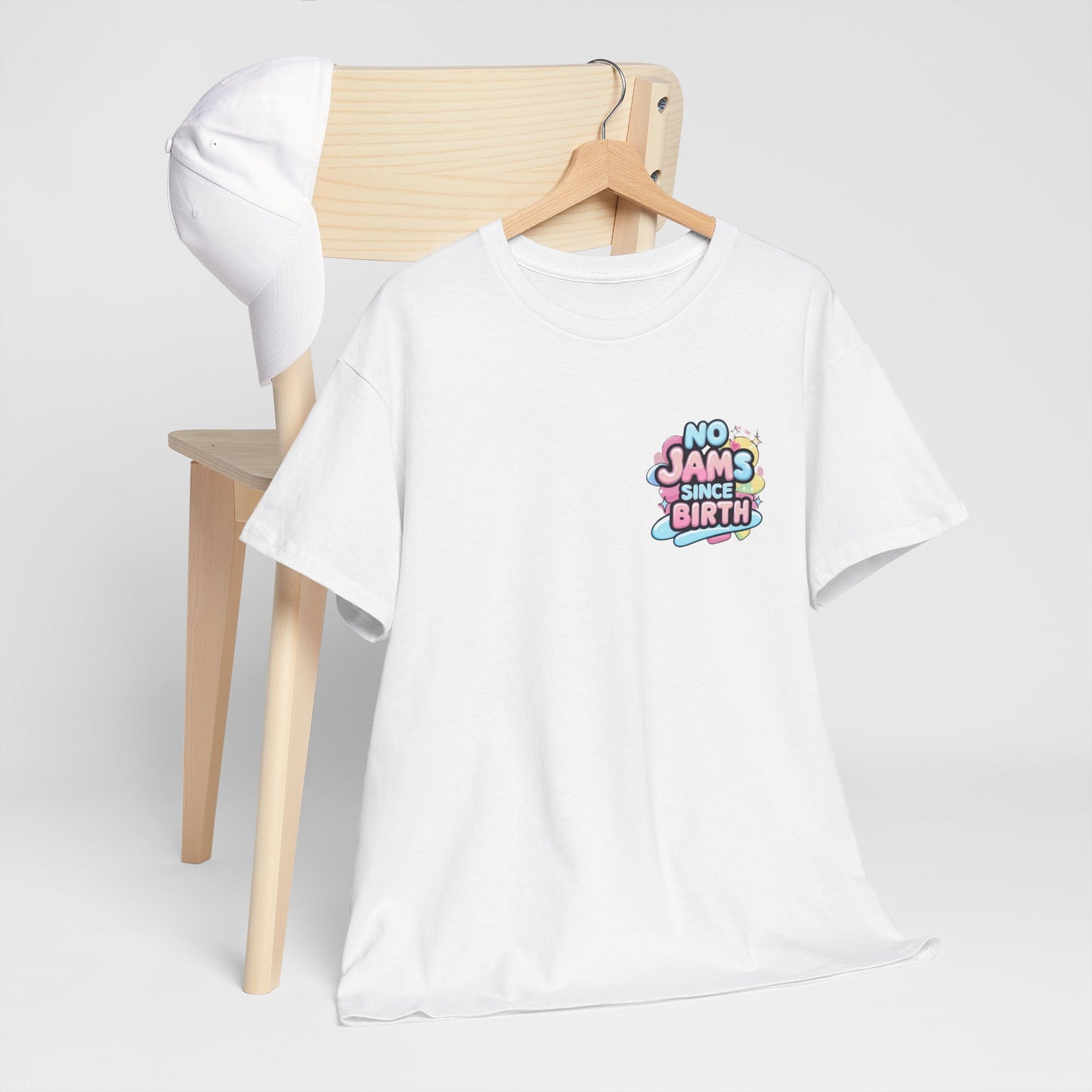 No Jams Since Birth T-Shirt — Cute Pastel Graphic Tee