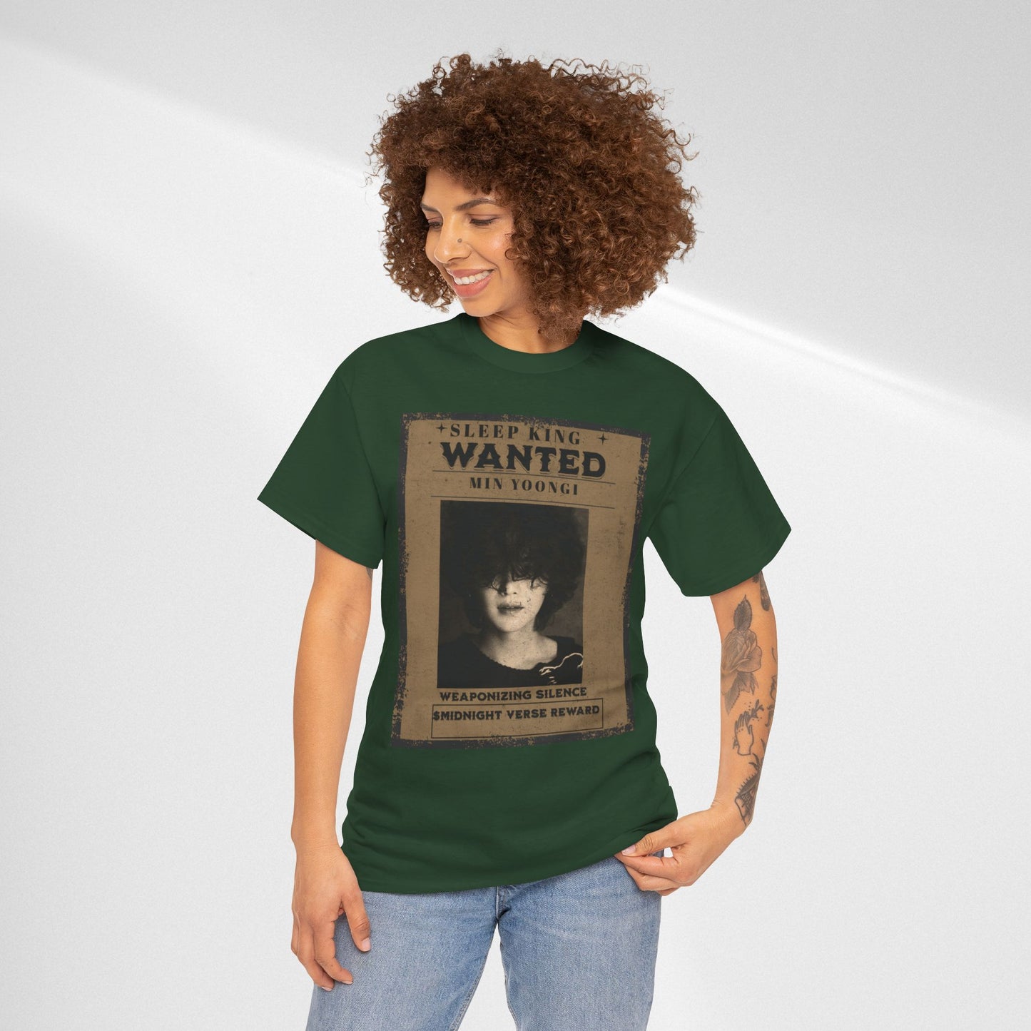 Suga Vintage “Sleeping Wanted” Retro Poster T-Shirt