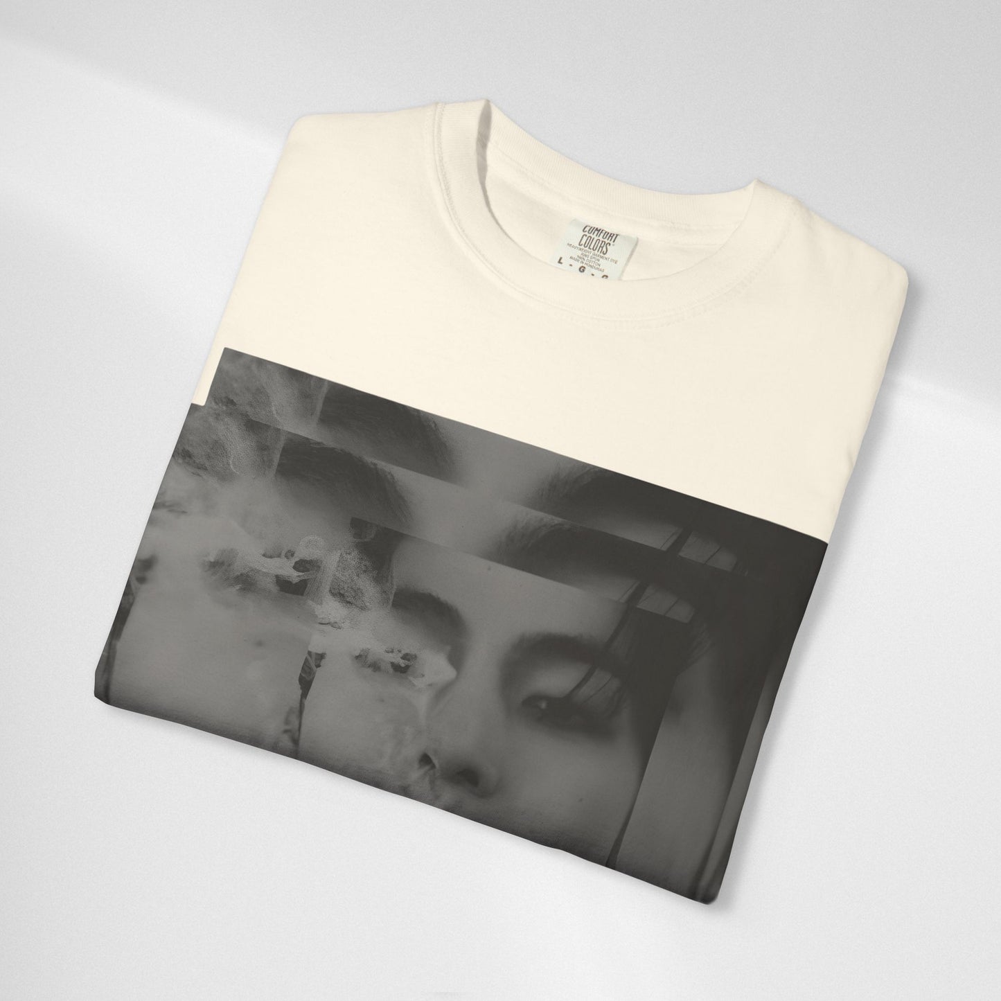 V Graphic Tee — Noir Glitch Portrait T-Shirt