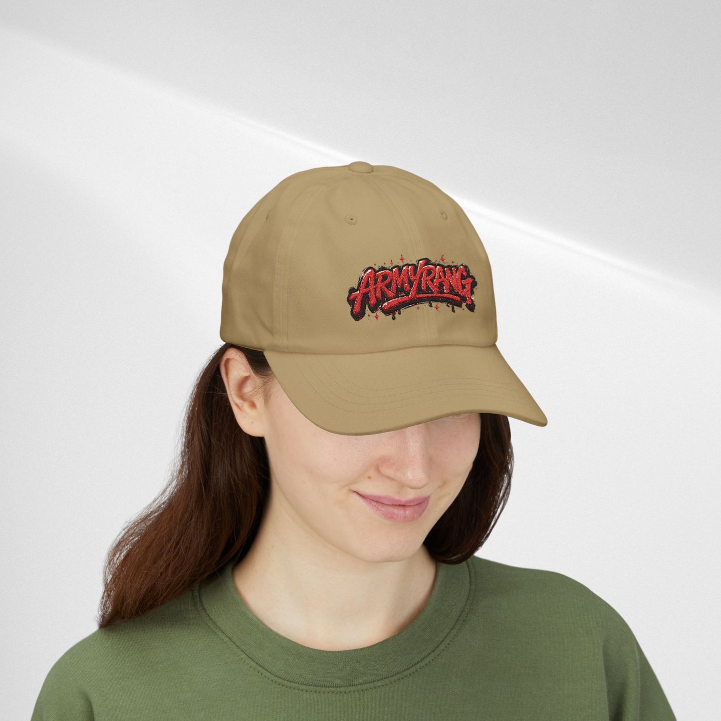 Dad Cap - Red Graffiti "ARMYRANG" Embroidered Baseball Hat