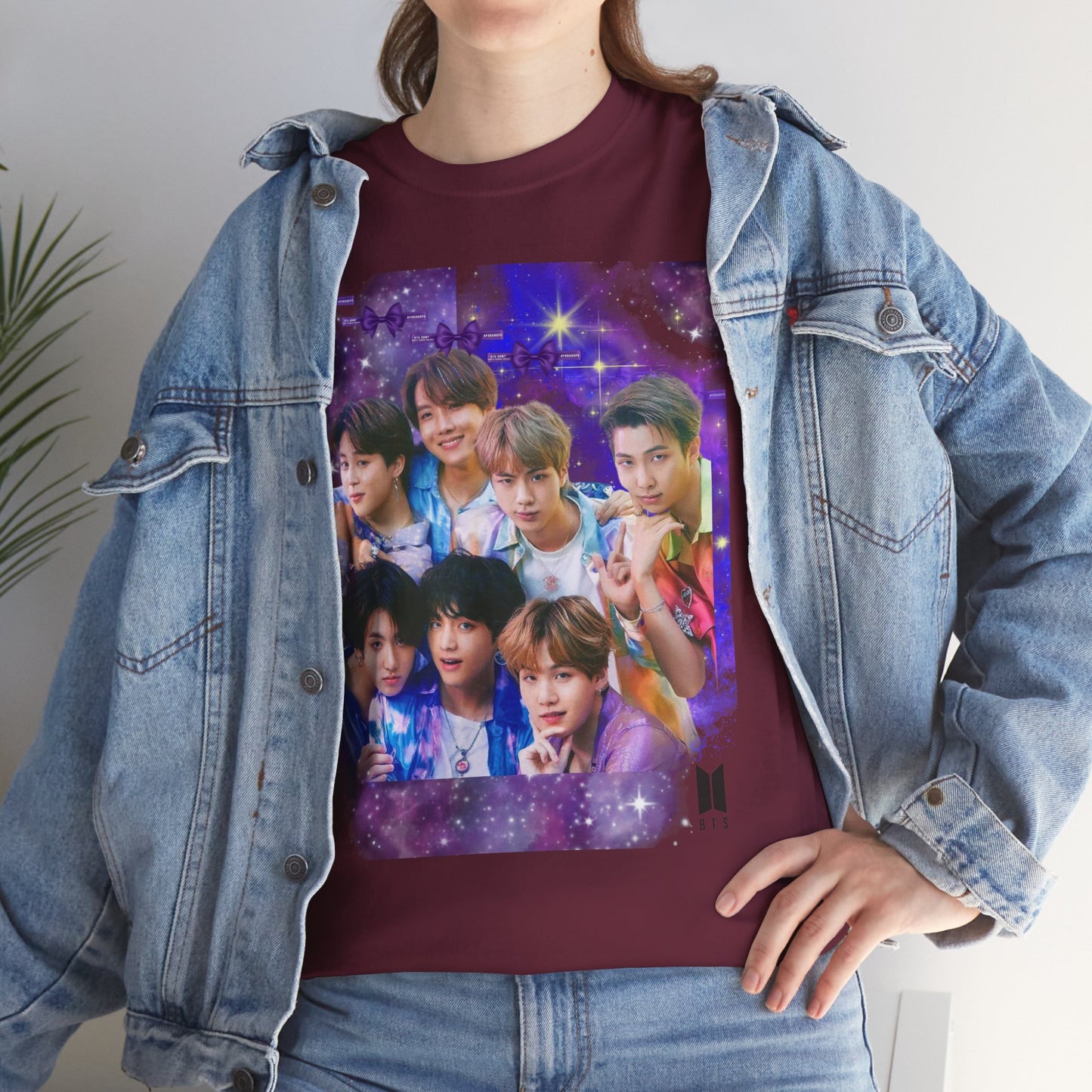 BTS Collage Tee — Purple Dream Photo Graphic T-Shirt