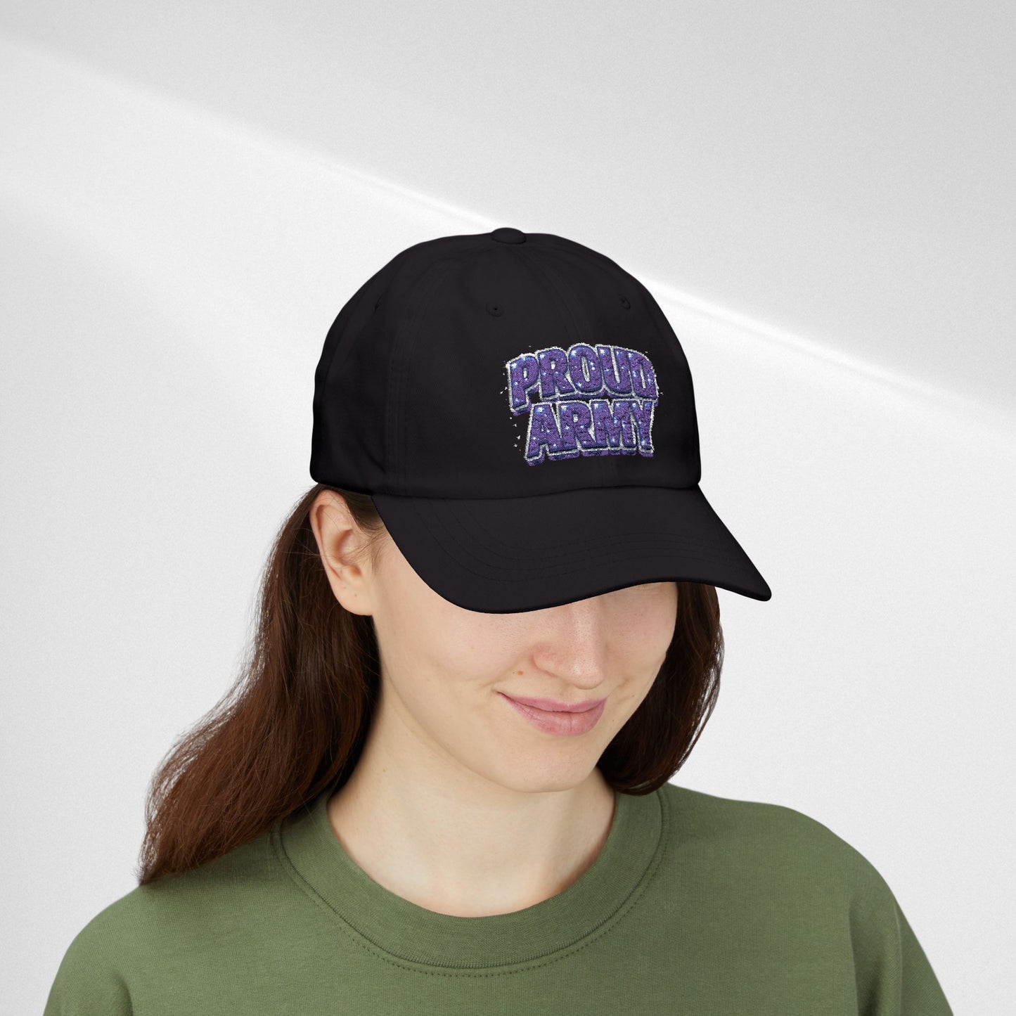 Dad Cap — "Proud Army" Embroidered Baseball Hat