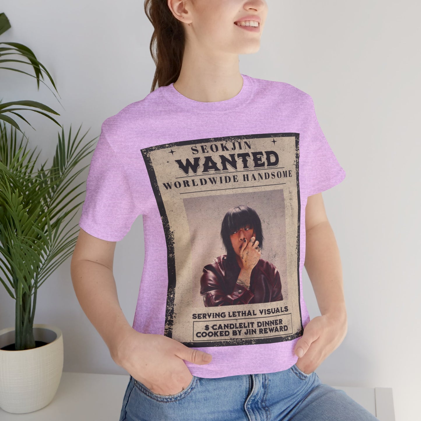 T-Shirt — 'Seokjin Wanted: Worldwide Handsome' Vintage Poster Tee