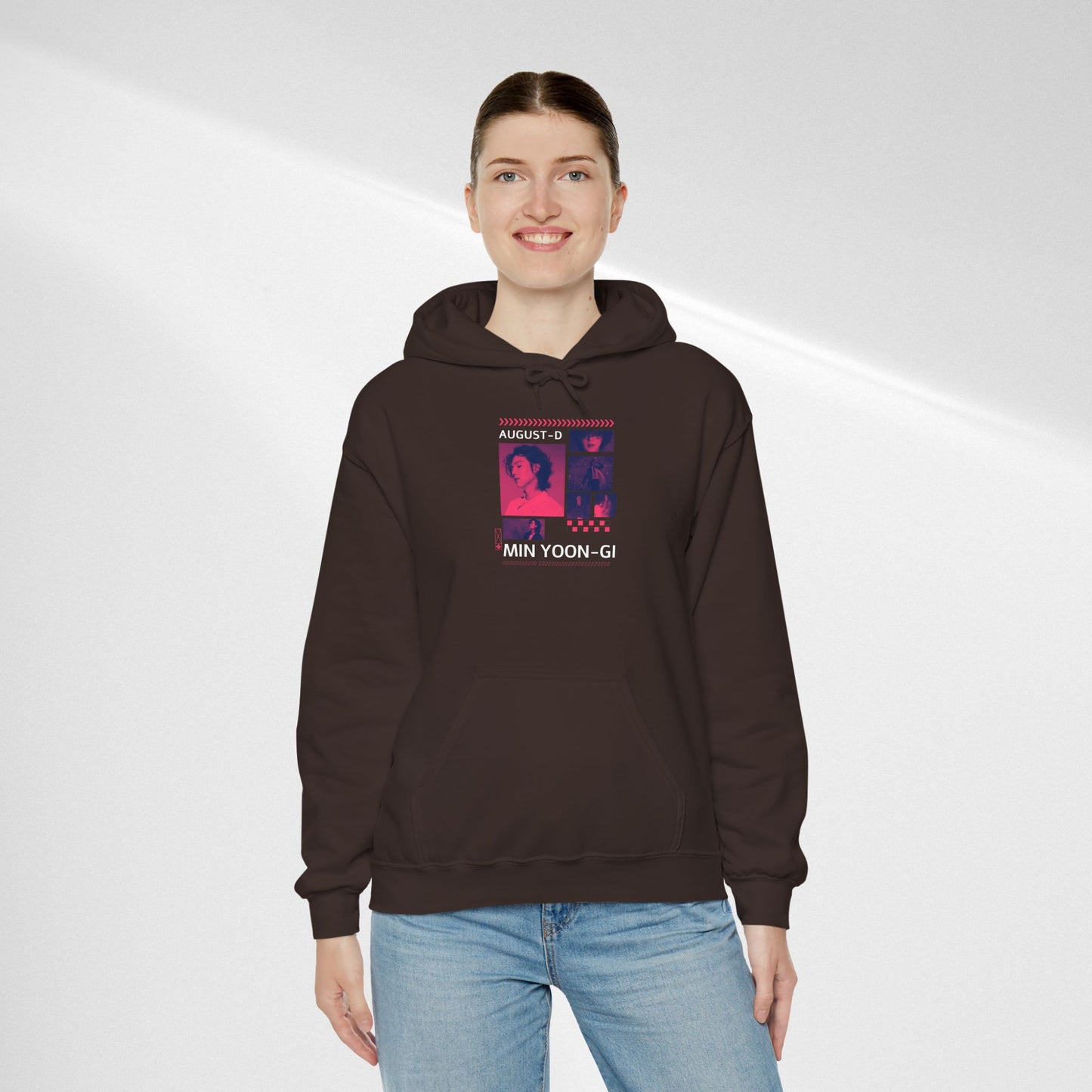 Min Yoon-gi Photo Grid Hoodie — K-Pop Retro Tour Aesthetic