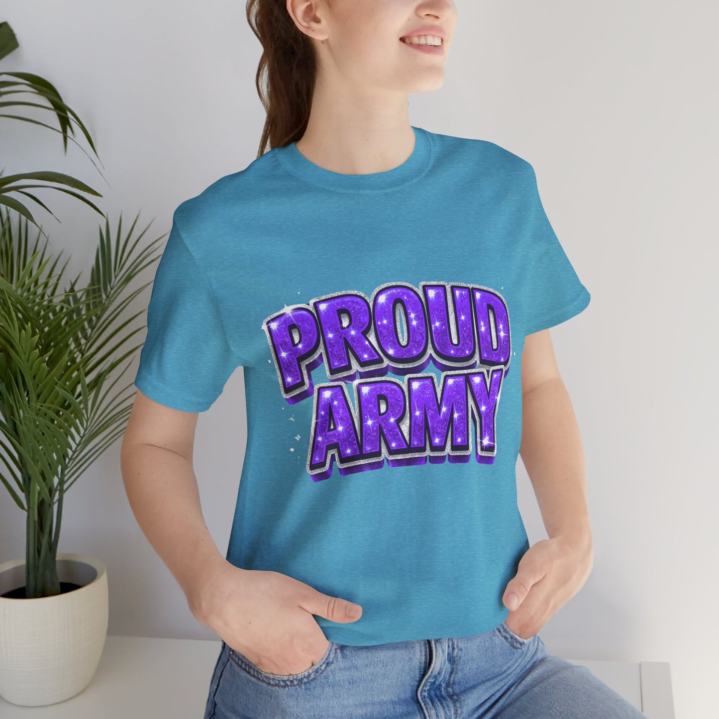Proud Army T-Shirt — Bold Purple BTS Support Tee