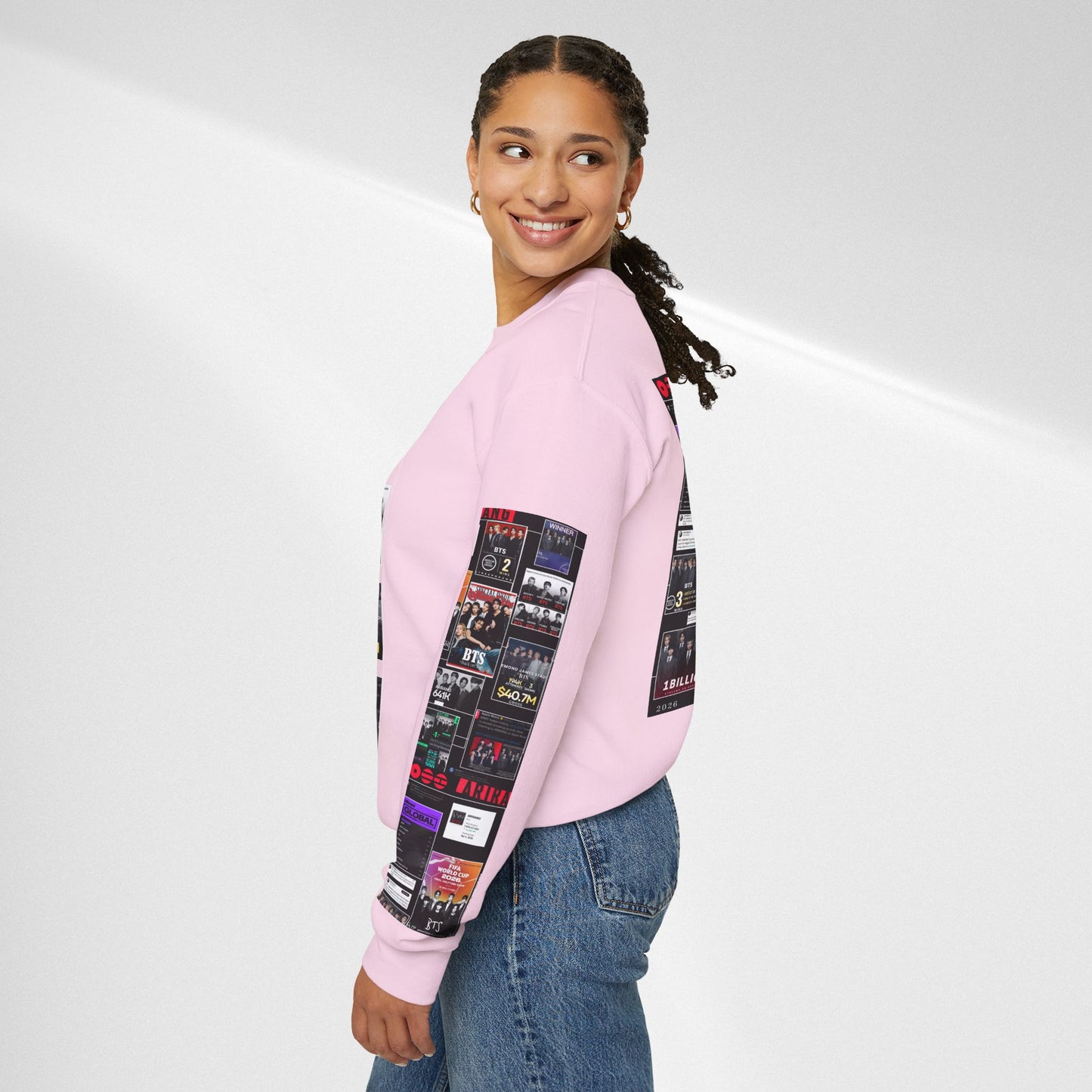 Crewneck Sweatshirt — BTS ARIRANG Collage Graphic Crewneck (Album Posters & Tour Art)