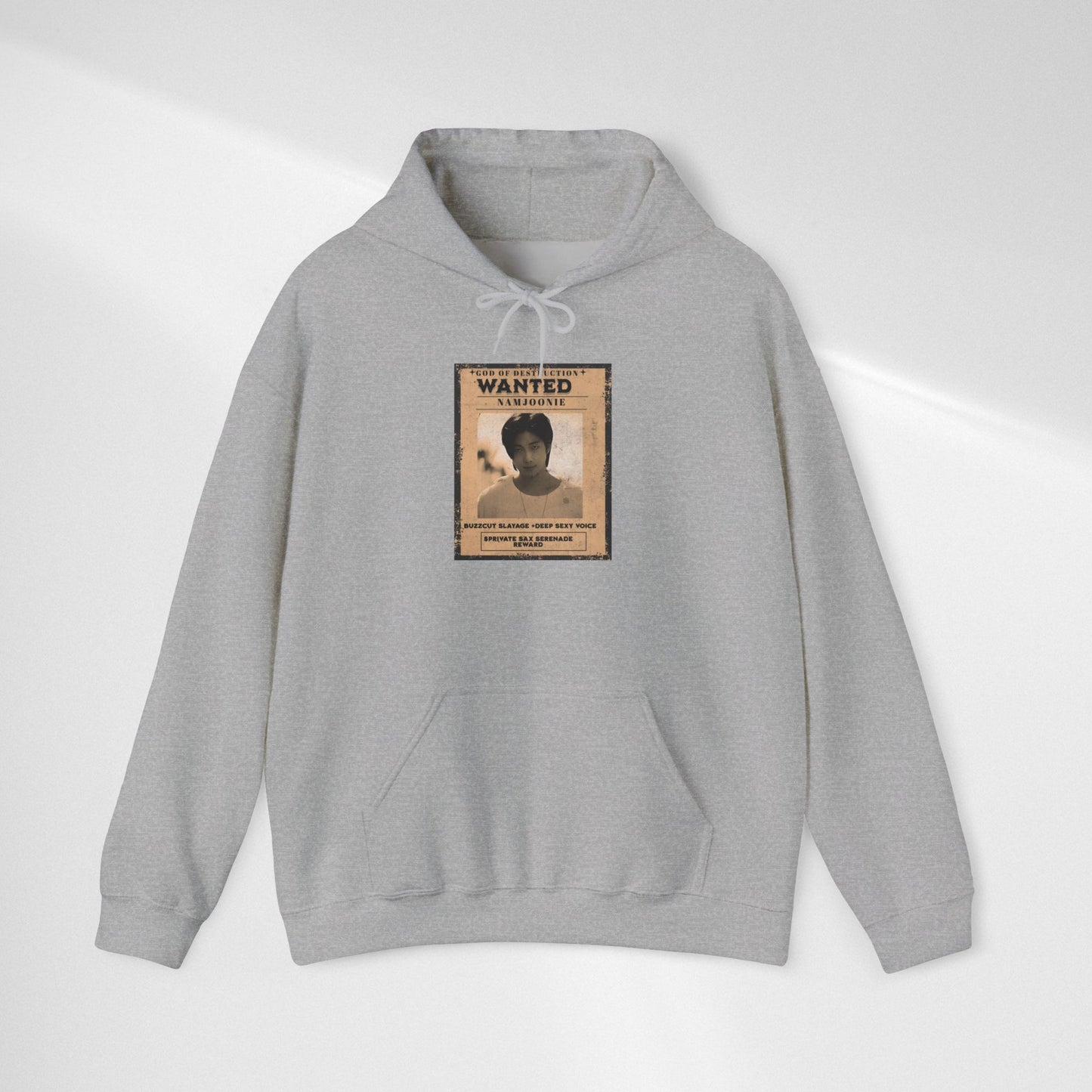 Hoodie - Vintage Namjoon 'WANTED' Poster Graphic Pullover