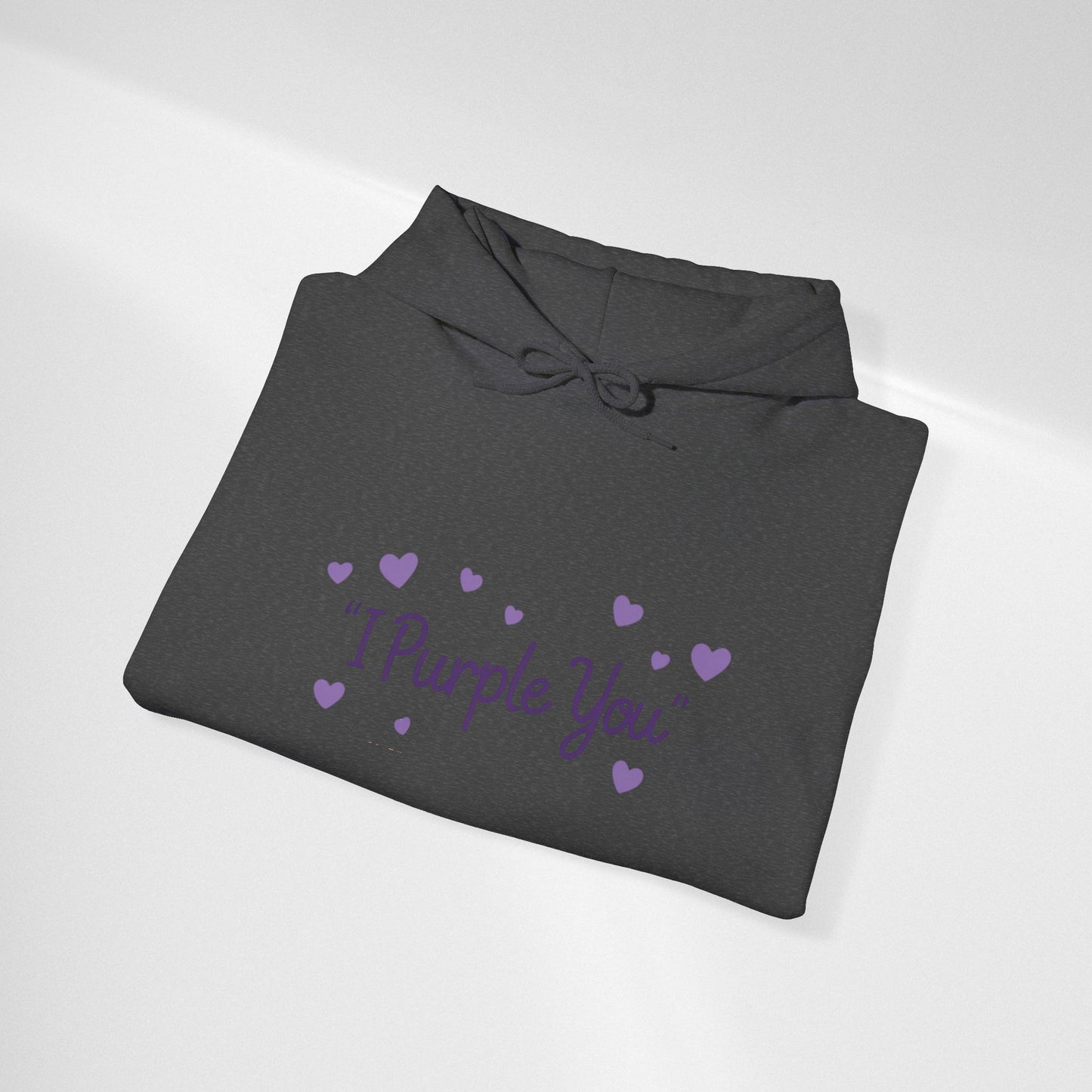 I Purple You Hoodie — Cute Purple Heart Love Pullover