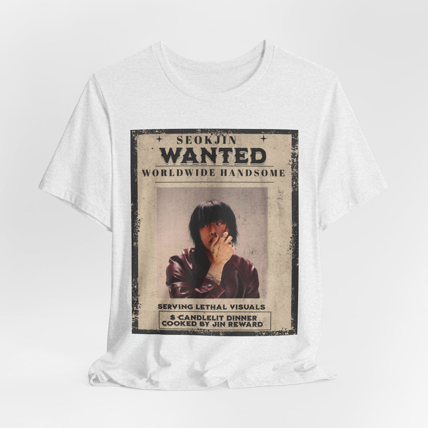 T-Shirt — 'Seokjin Wanted: Worldwide Handsome' Vintage Poster Tee