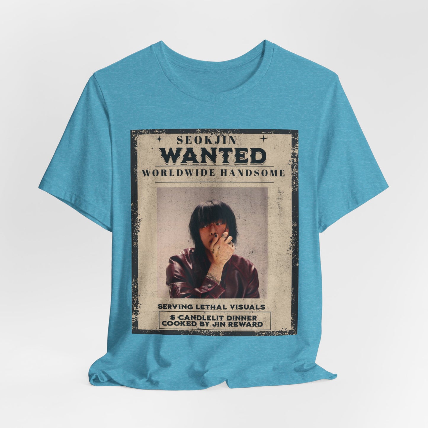 T-Shirt — 'Seokjin Wanted: Worldwide Handsome' Vintage Poster Tee