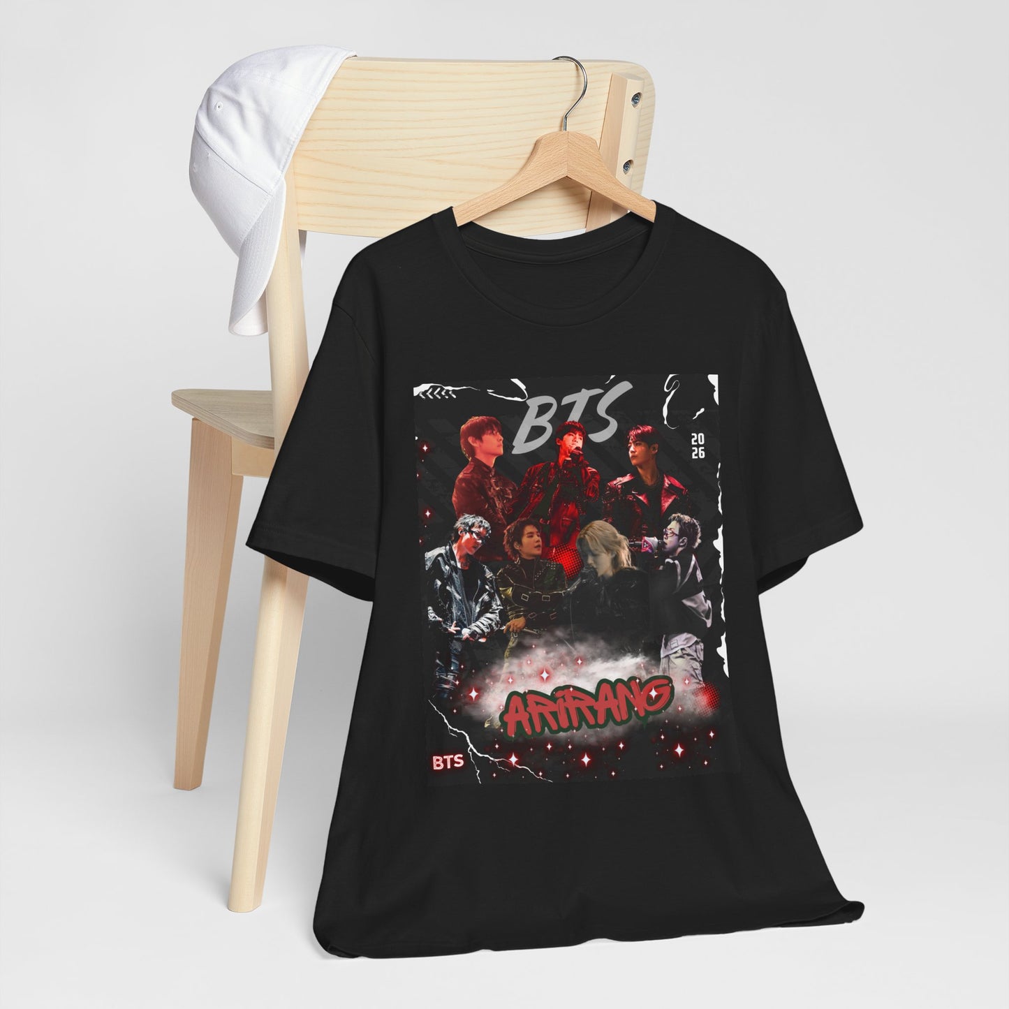 BTS ARIRANG Band Graphic Tee — 'BTS ARMY' Retro Concert Poster Shirt
