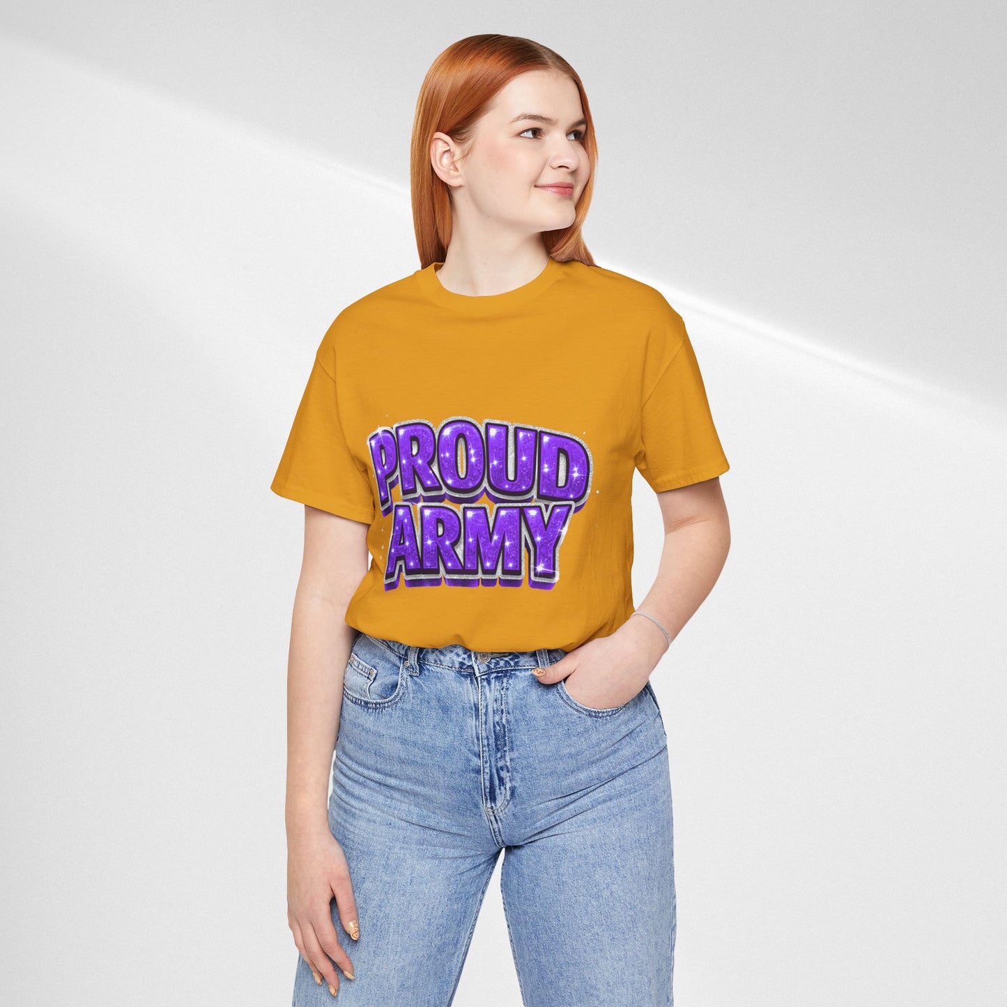 Proud Army T-Shirt — Bold Purple BTS Support Tee