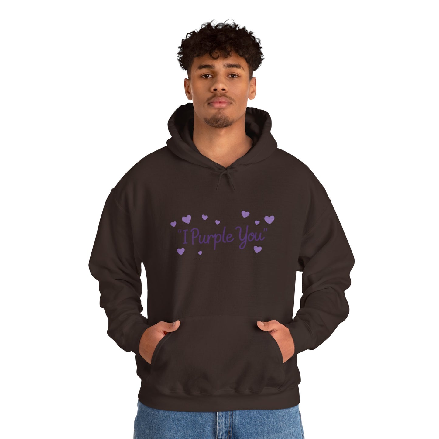 I Purple You Hoodie — Cute Purple Heart Love Pullover